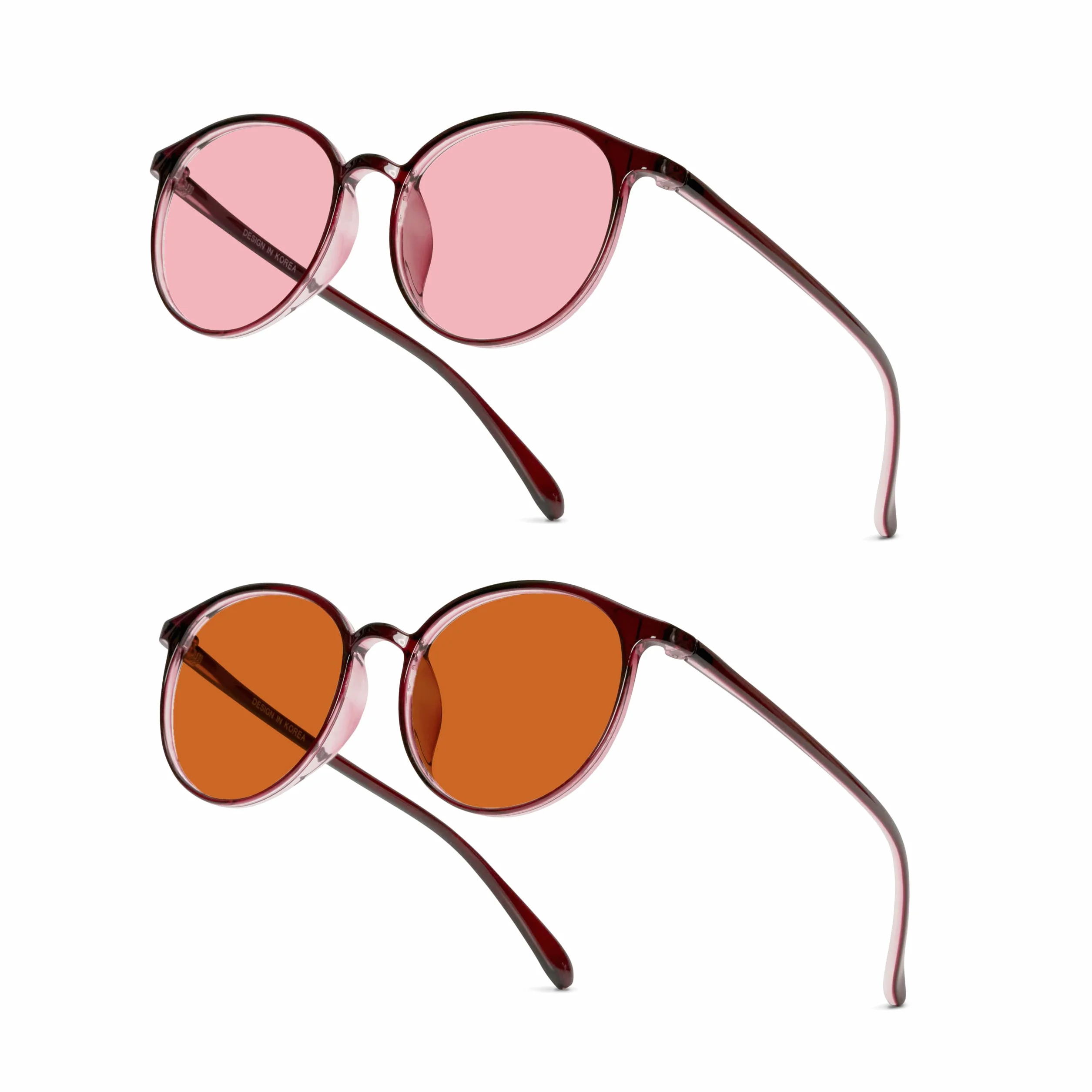 BRADDELL OPTICS Occhiali anti-luce blu FL-41 rosa FL-60 marroni per fotofobia e computer