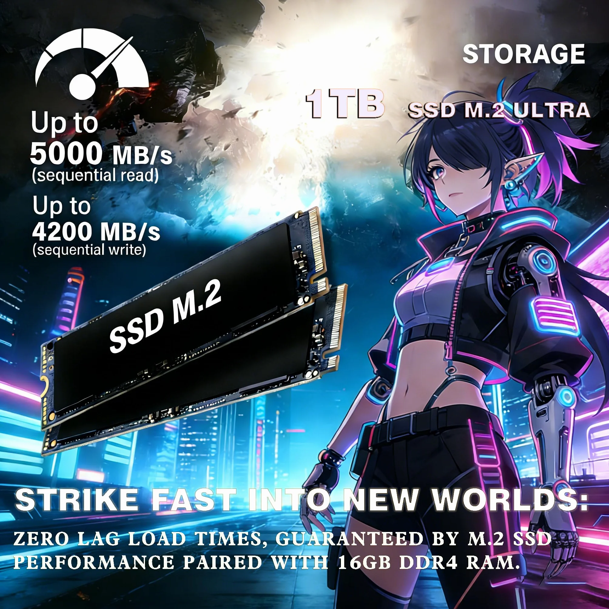 Gaming PC Ryzen 5 5500, GeForce RTX 4060, B450, 16GB(8GB*2) 3200MHz DDR4 RAM, 1TB NVMe SSD, P550W, 5 RGB Fans, WIFI, Potente PC per Gaming e Creazione