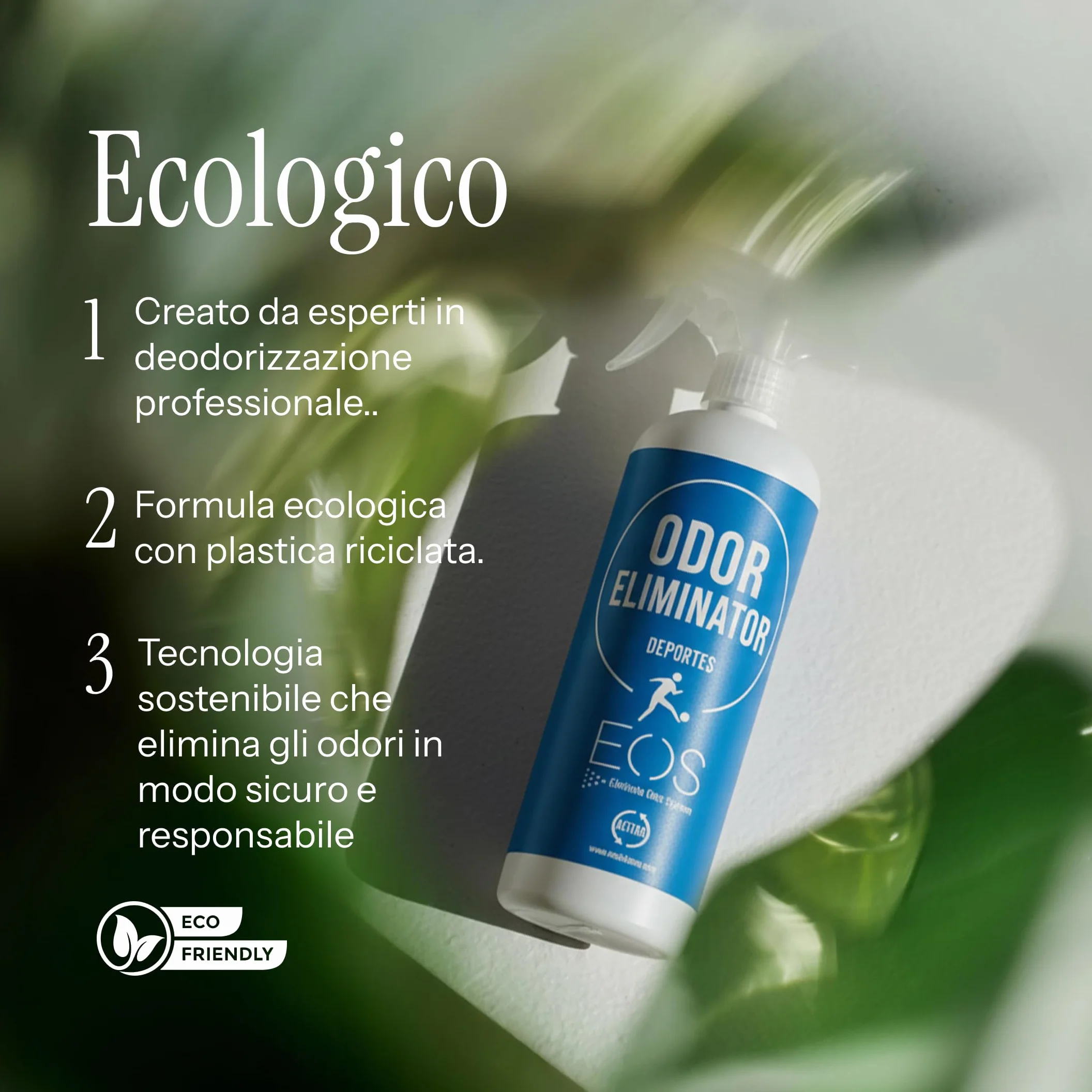 EOS Spray Elimina Odore Sudore Vestiti Scarpe Accessori Sportivi Neutralizzatore Odori Antisudore Deodorante