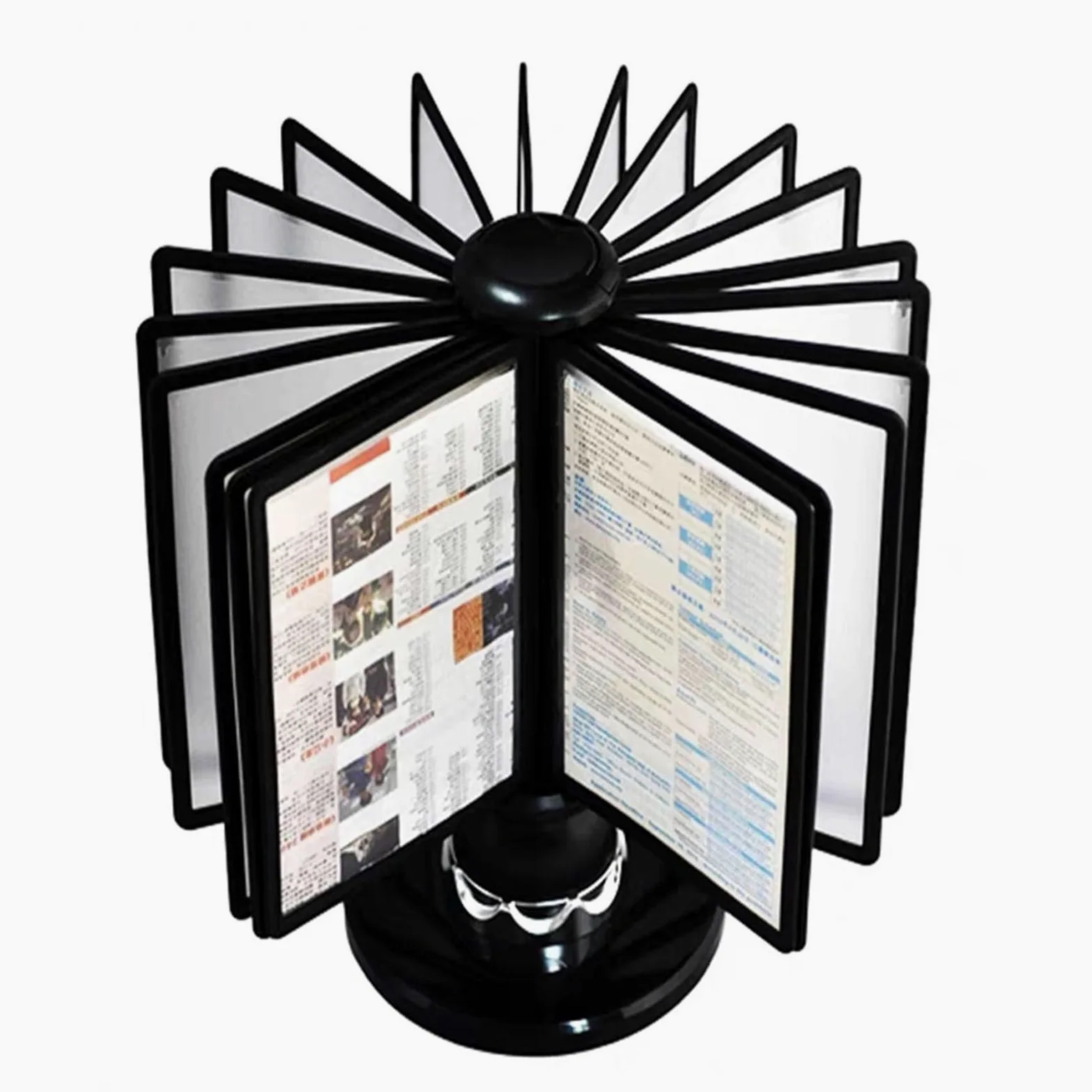 Sistema di Riferimento da Tavolo, Portadocumenti con Display di Riferimento, Organizer da Tavolo, 20 Pannelli Fronte/Retro, capacità di 40 Fogli, Cartella con Display Ribaltabile da Tavolo,