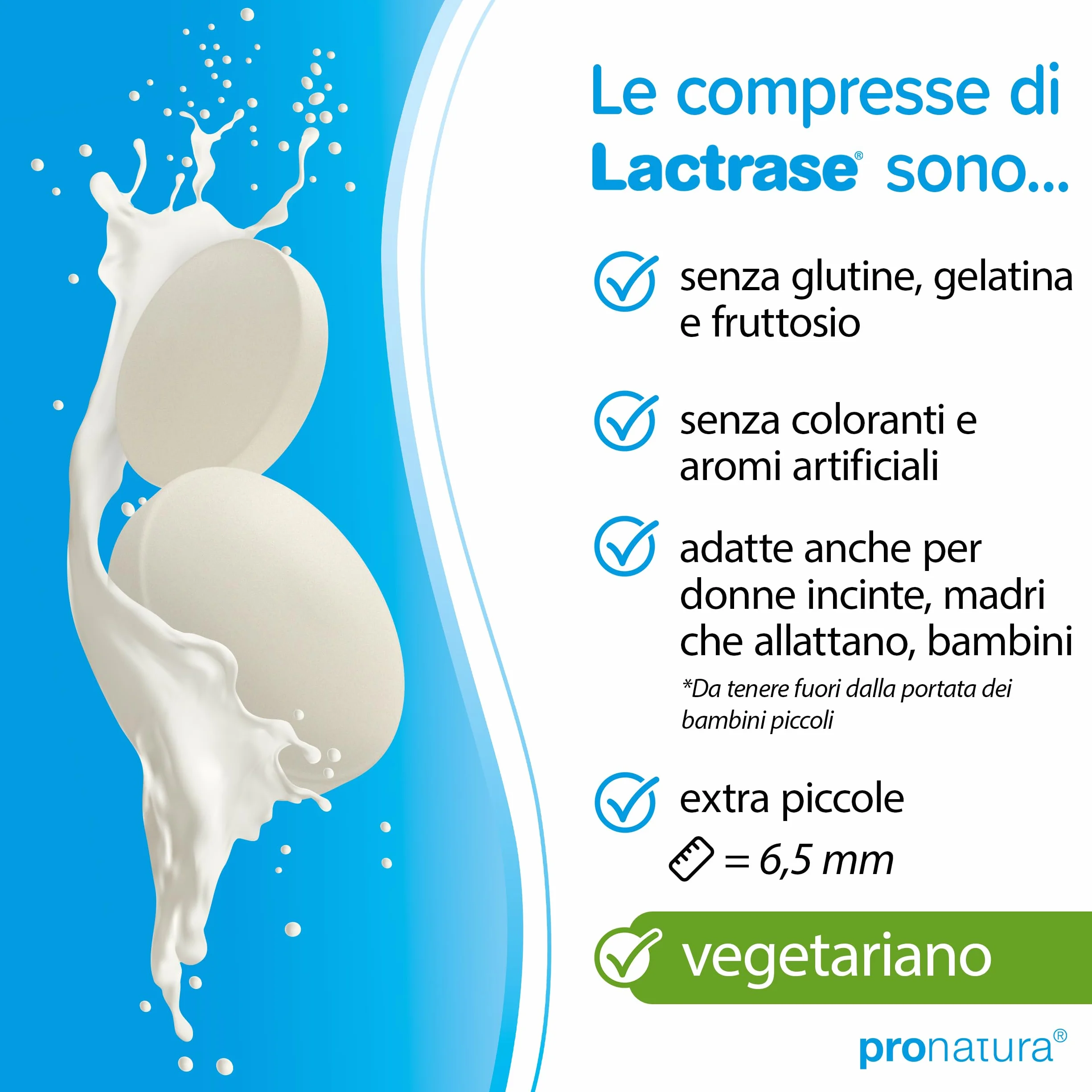 Pro Natura® Lactrase 6000 FCC 60 compresse lattasi intolleranza lattosio