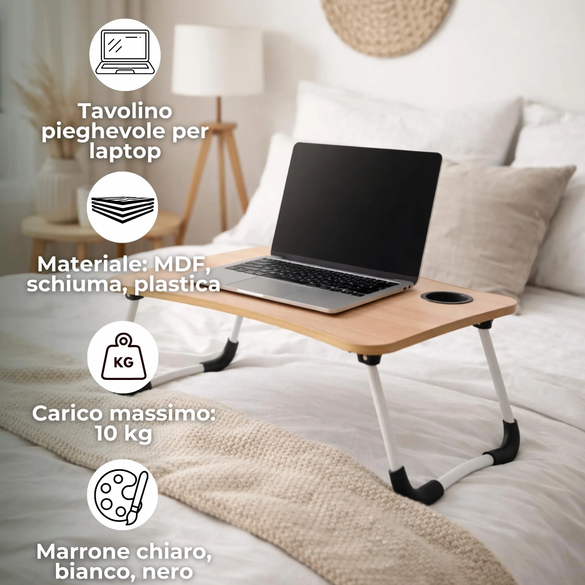 SPRINGOS Tavolo pieghevole per computer portatile