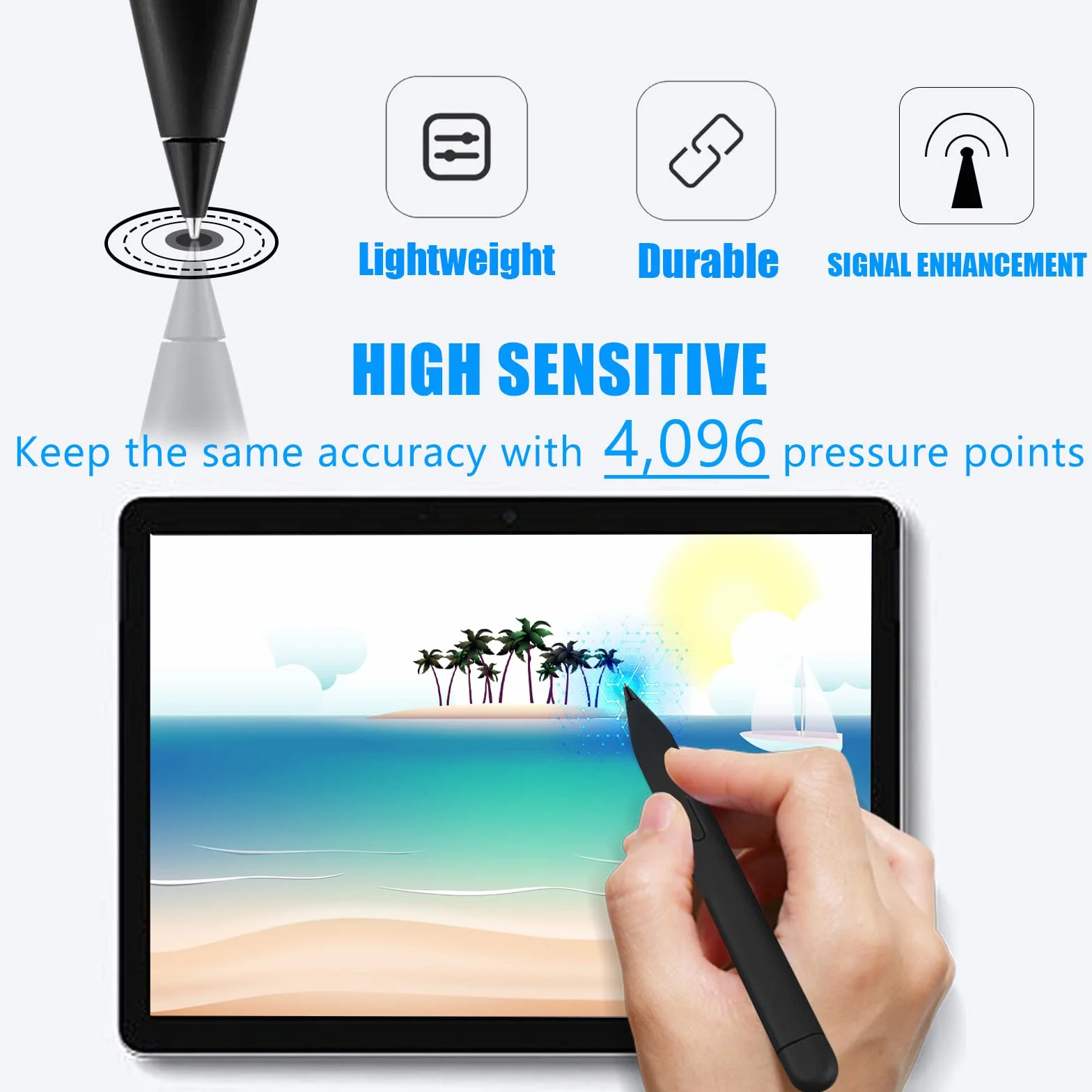 Penna sottile in acciaio inossidabile, 2 punte di ricambio, confezione da 2 compatibili con Microsoft Surface Slim Pen 2