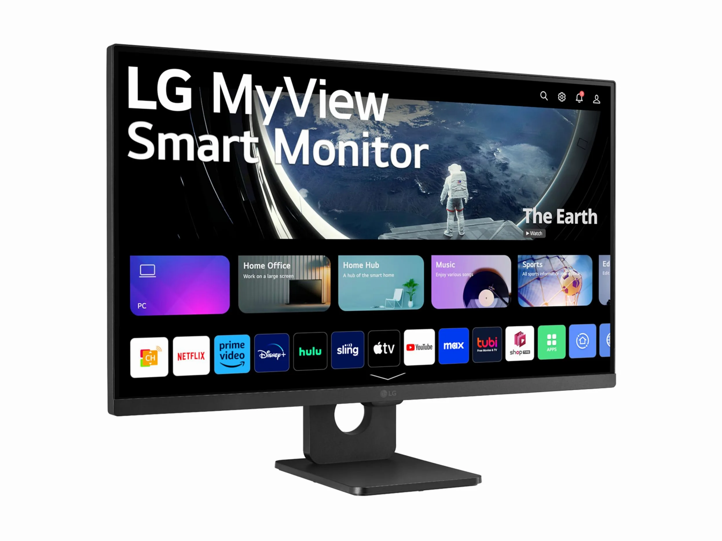 LG 27SR50F Smart Monitor 27" Full HD LED IPS HDR10, 1920x1080, smart webOS 23 con app di streaming, Audio Stereo 10W, 2x HDMI, 1x USB, WiFi, Miracast, AirPlay, Telecomando, Nero