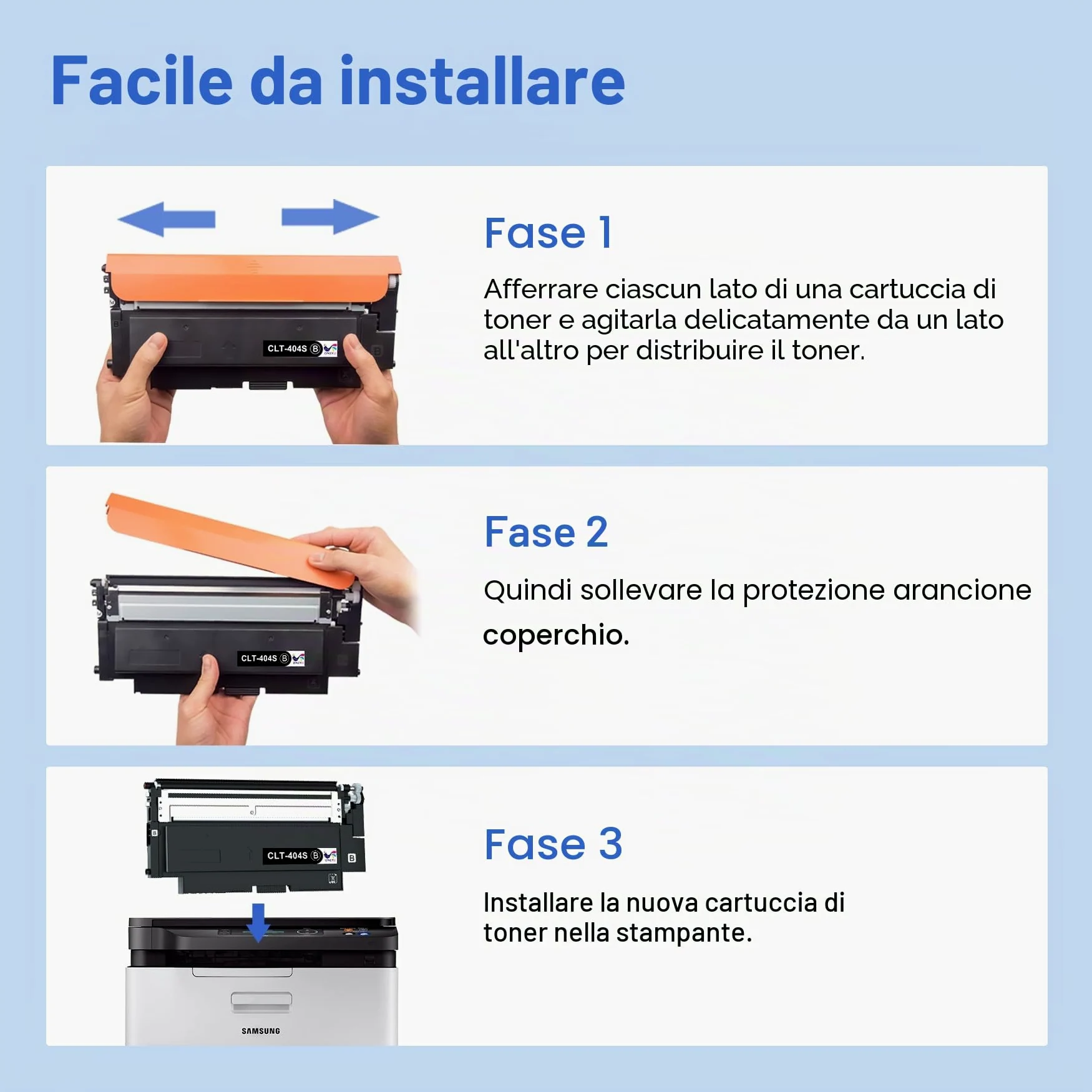 ONLYU Toner Cartuccia Compatibile per Toner Samsung Xpress C480FW C430W C480W SL C480 C430 C48X C480FN C43X per Samsung CLT-P404C CLT P404C 404S K404S CLT-K404S CLT-Y404S (Nero Ciano Giallo Magenta) | Compatibile per Toner Samsung Xpress C480FW C430W C480