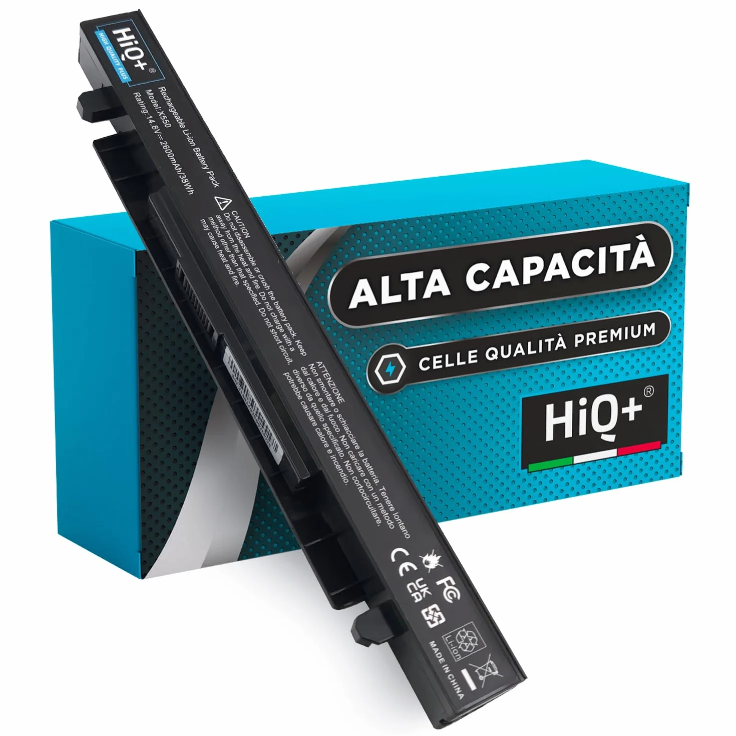 Batteria HiQ+ Alta Capacità per Asus A41-X550A A41-X550 F550 F450 X550 R510C A550 K550 P550 X550C X550DP X450 A550L X550J R510 X550CA X550LB A450 F552 K550 X450 X552 X552EA FX50JK Alta Capacità