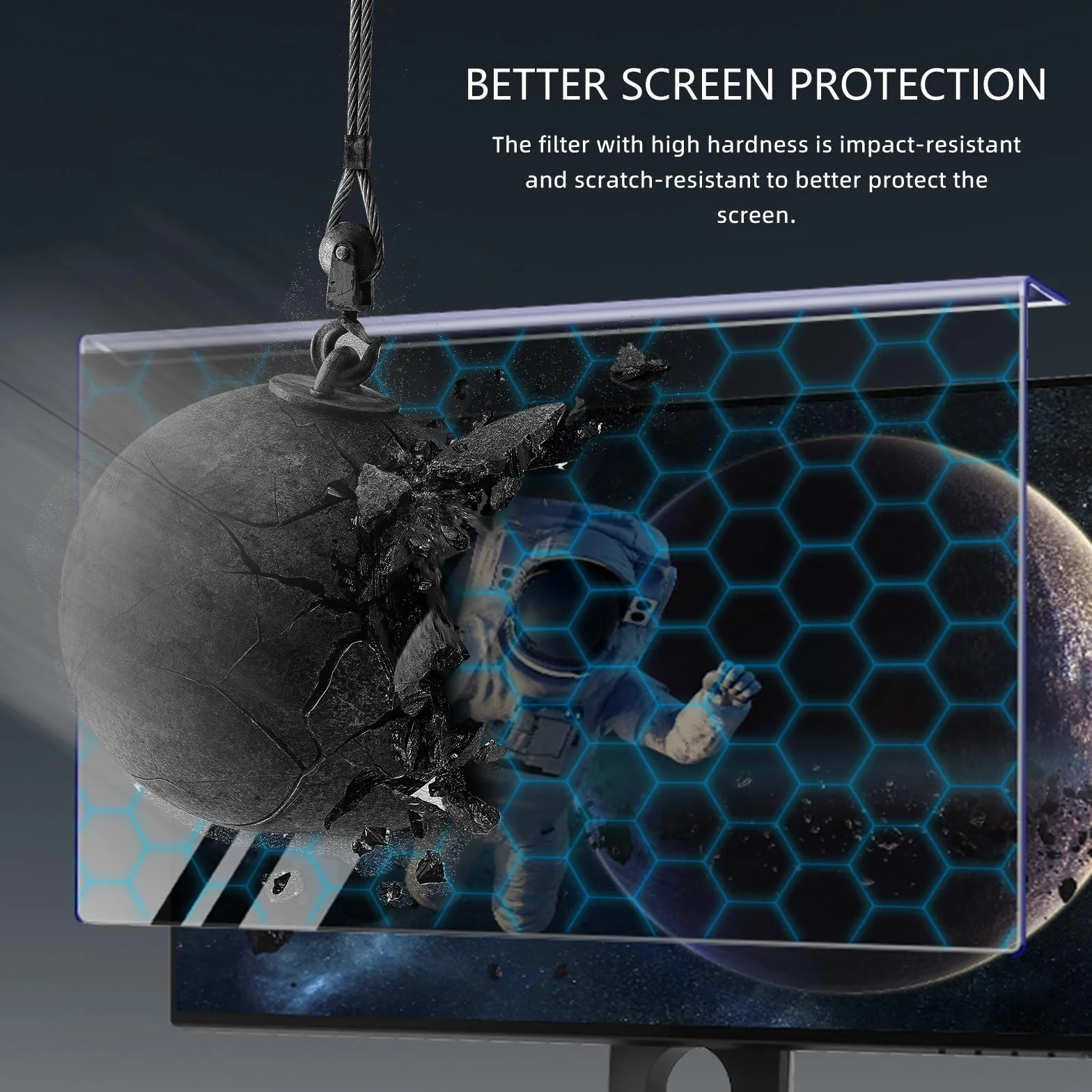 HaruYo 23-24 Pollici Hanging Filtro Privacy per 23"/23,6"/23,8"/24" Monitor, Privacy Pellicola de Protezione Filtro, Anti-UV, Anti Luce Blu, Anti Spy Proteggi Schermo (23-24")