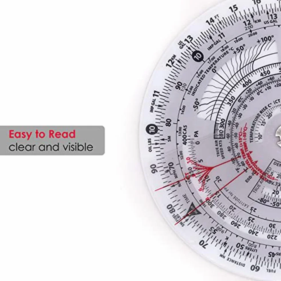 MARKELL 1 Pezzo E6B-R Flight Computer Metal Aviation Plotter Regolo Calcolatore Circolare
