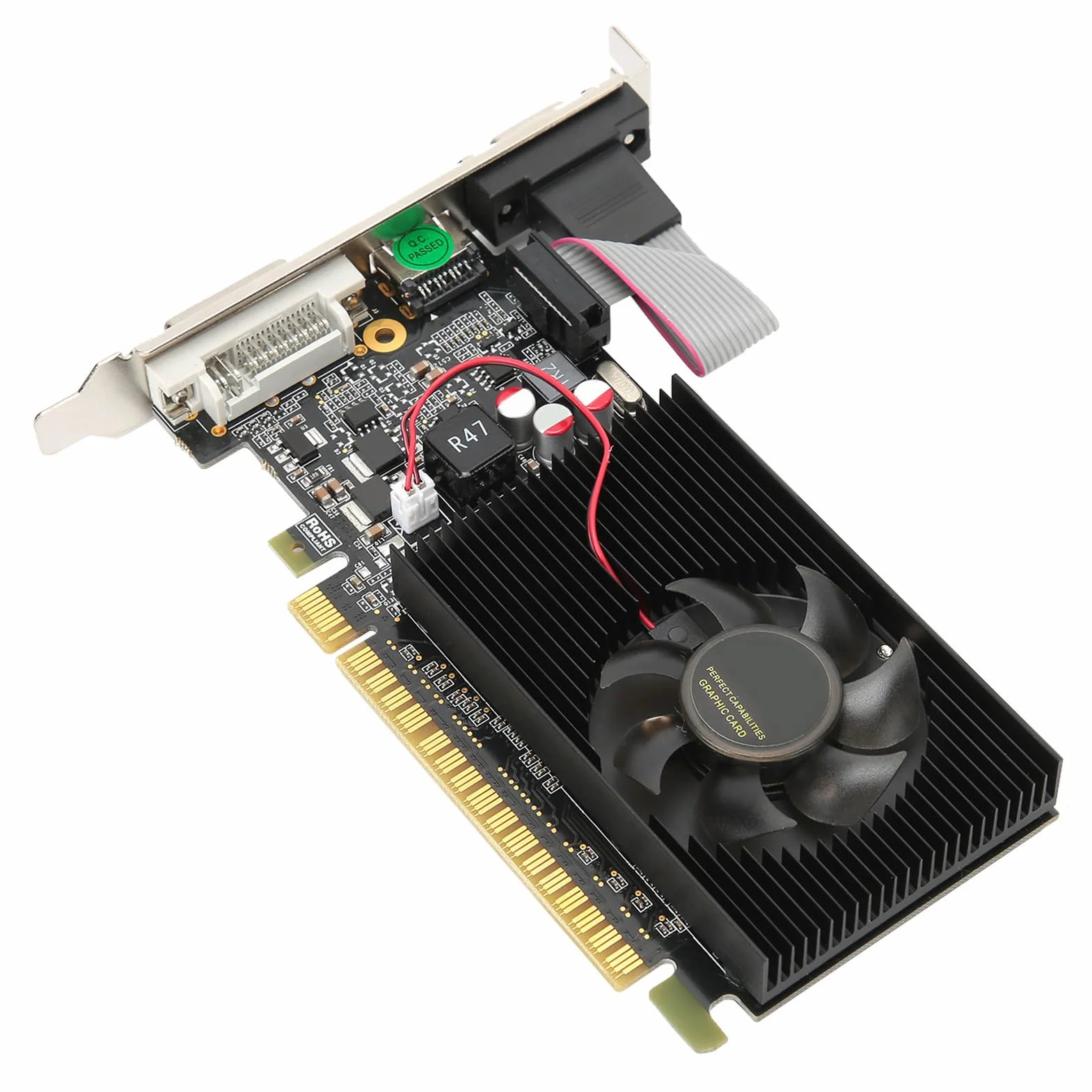 Scheda Grafica GT730 da 2 GB, DDR3, 64 Bit, PCI Express 2.0, 810/1200 MHz, Scheda Video per PC Desktop, Supporta API 3D DirectX 11