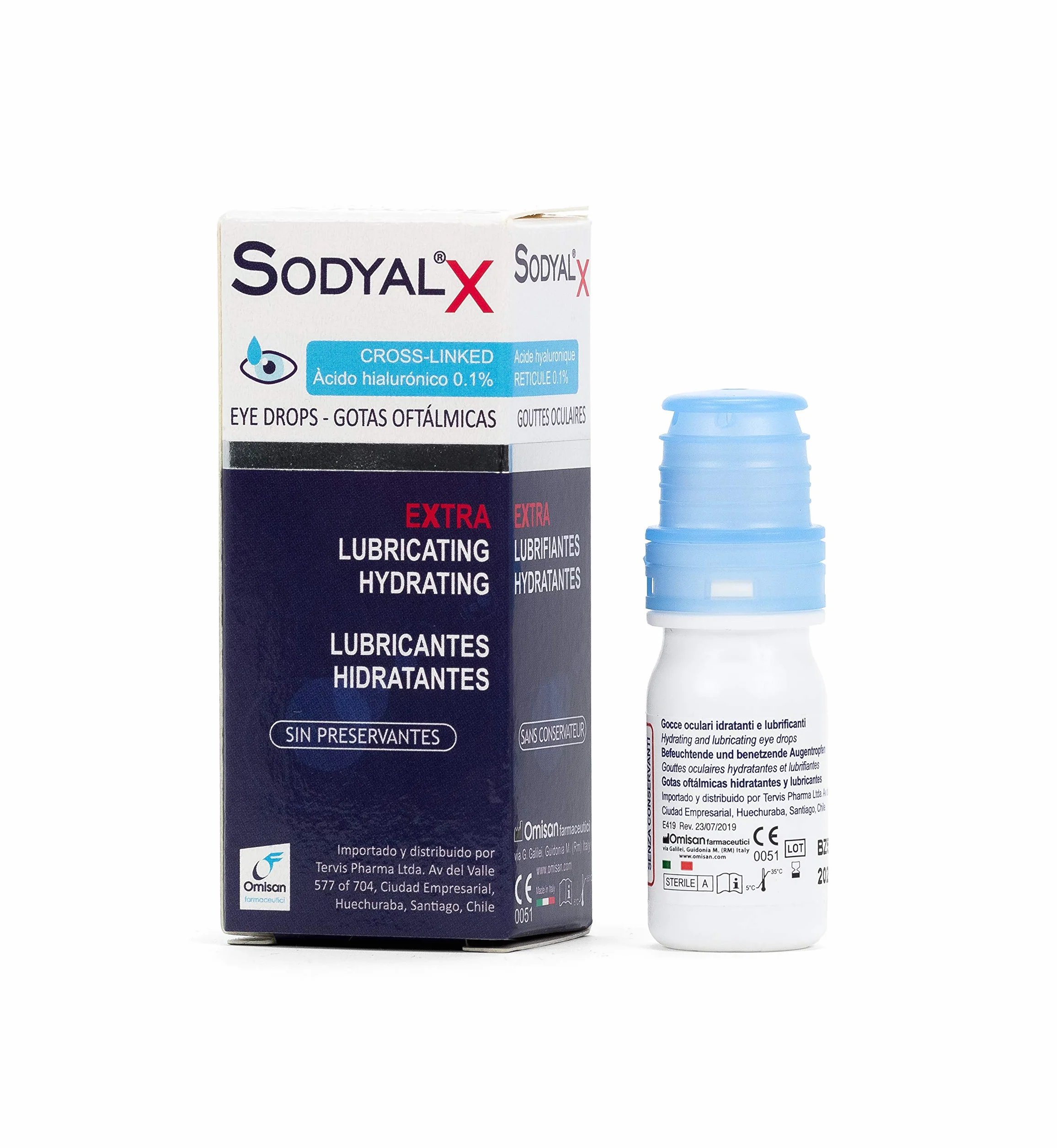 Sodyal X Extra lubrificante ed idratante Gocce oculari con Acido ialuronico cross-linkato 10 ml