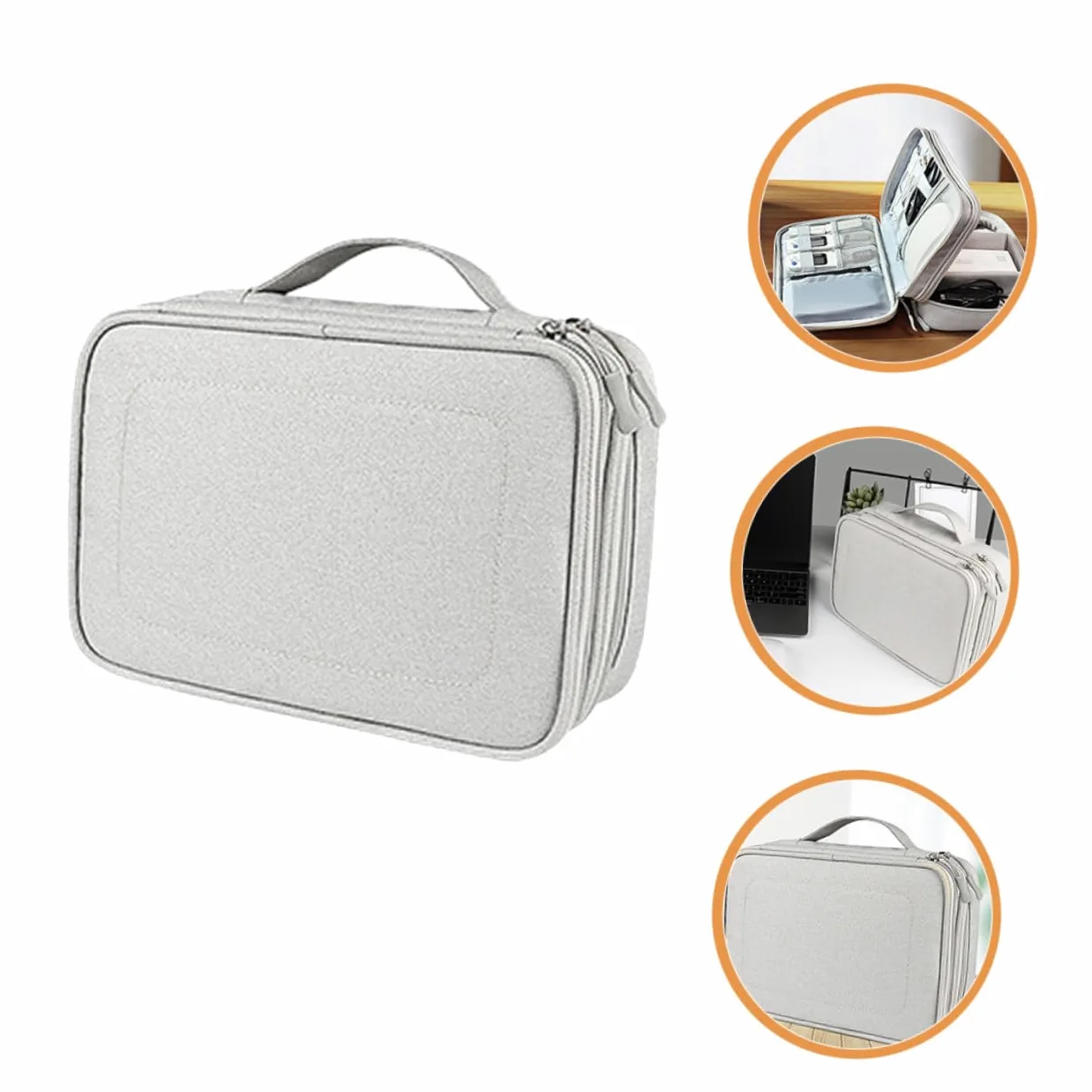BESPORTBLE Borsa Portaoggetti per Cavi USB Tracolla Organizer per Dispositivi Elettronici Bank Custodia Portaoggetti per Cavi Dati Organizer per Accessori Digitali