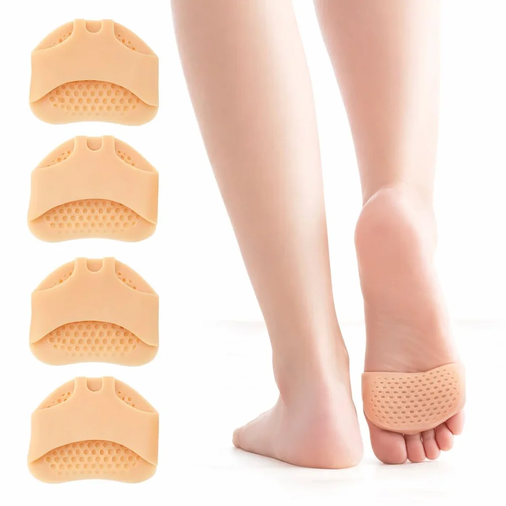 Cuscinetti Metatarsali in Silicone con Separatore Dita 4 Pezzi 2 Paia Traspiranti Plantari Design Nido d'Ape Sollievo Dolore Comfort Scarpe Taglia Unica