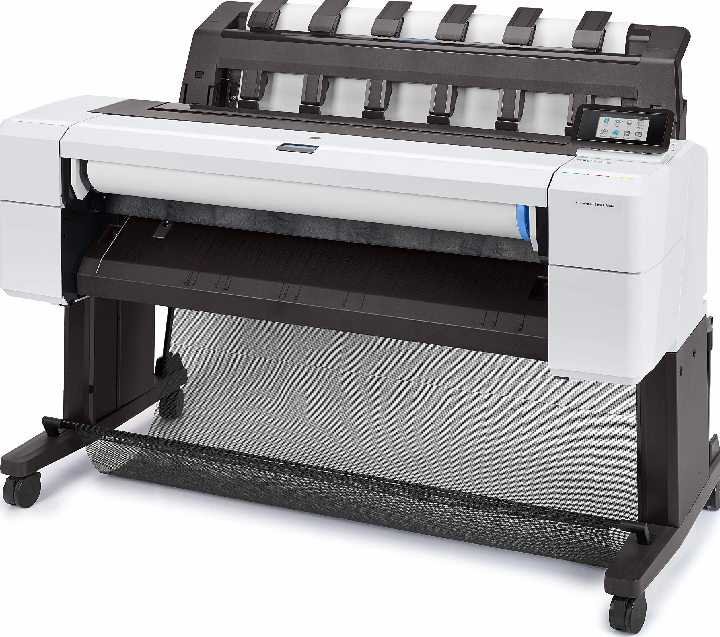 HP DesignJet T1600 3EK10A, da 91 cm, velocità 180 stampe A1 all’ora, grammatura da 60 a 328 g/m², LAN Gigabit, USB, Wi-Fi, piedistallo, Bianco