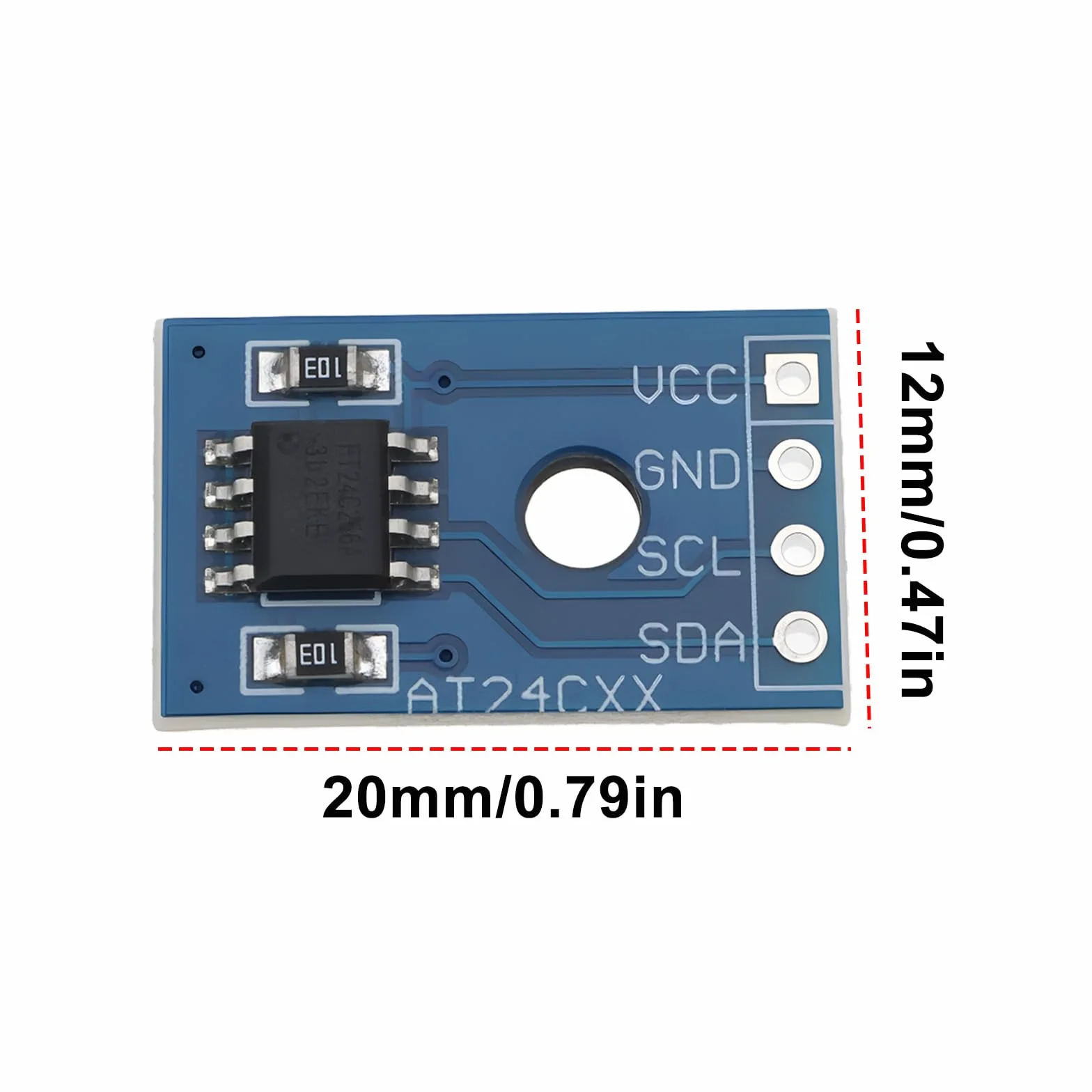 Create idea 6 x AT24C256 SMD Modulo di Memoria I2C Interfaccia Seriale EEPROM 2.7-5.5V 5mA Adatto per Data Storage Module