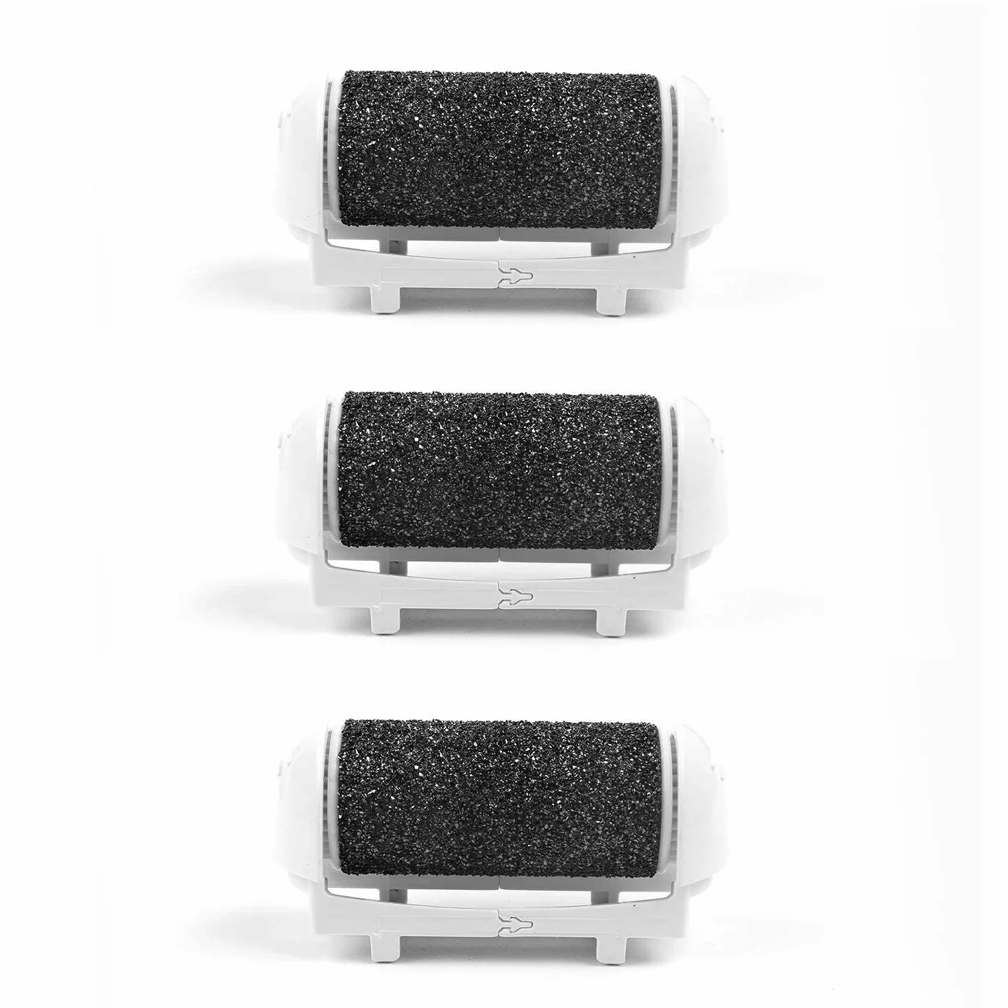 MYCARBON Testine di Ricambio Grana Grossa Rulli Rugosi Neri per Pedicure Elettrico BCM-1138