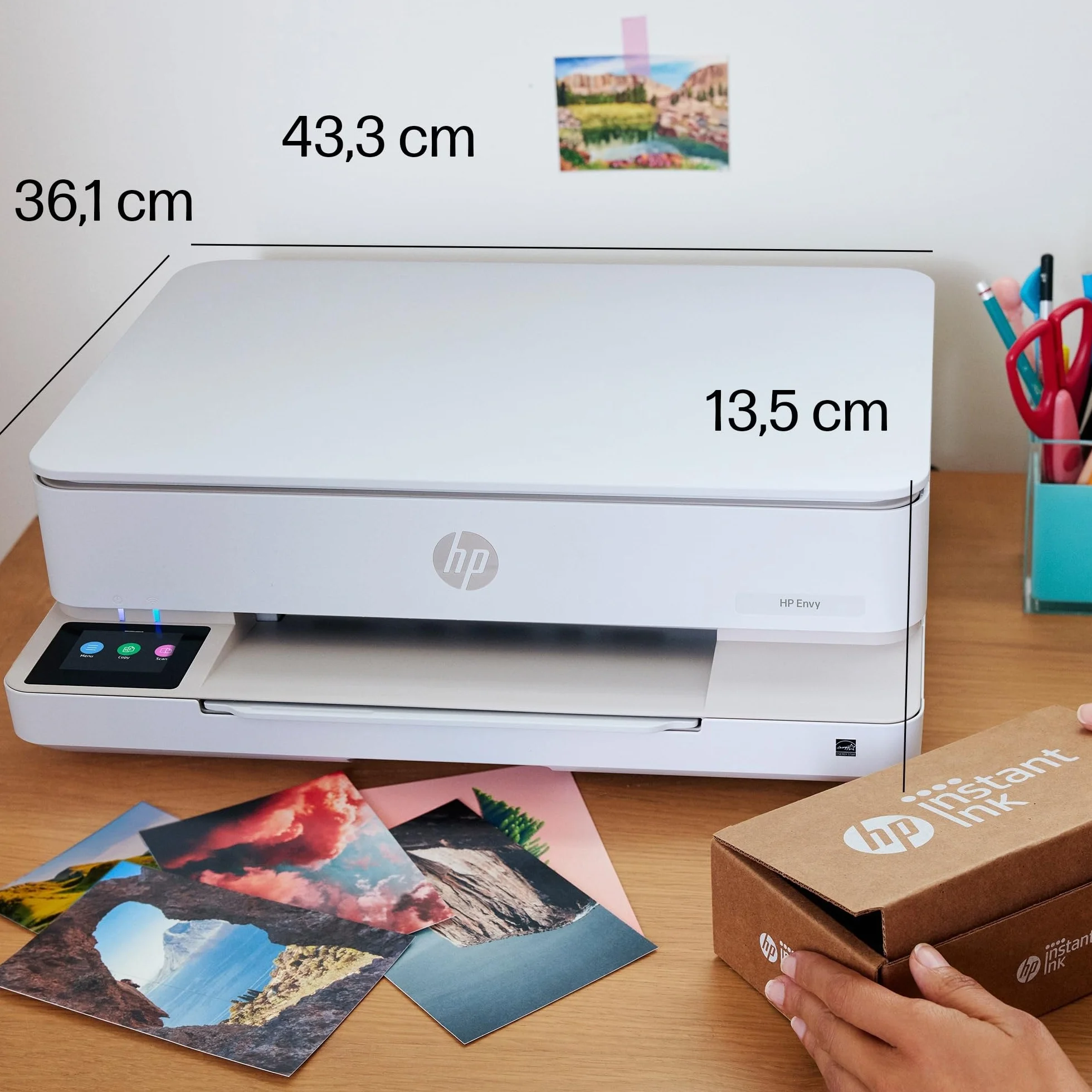 HP Envy 6120e Stampante Multifunzione a Getto d'Inchiostro A4 Colori, Stampa Fronte e Retro Automatica, Wi-Fi, 10 ppm, Bianca