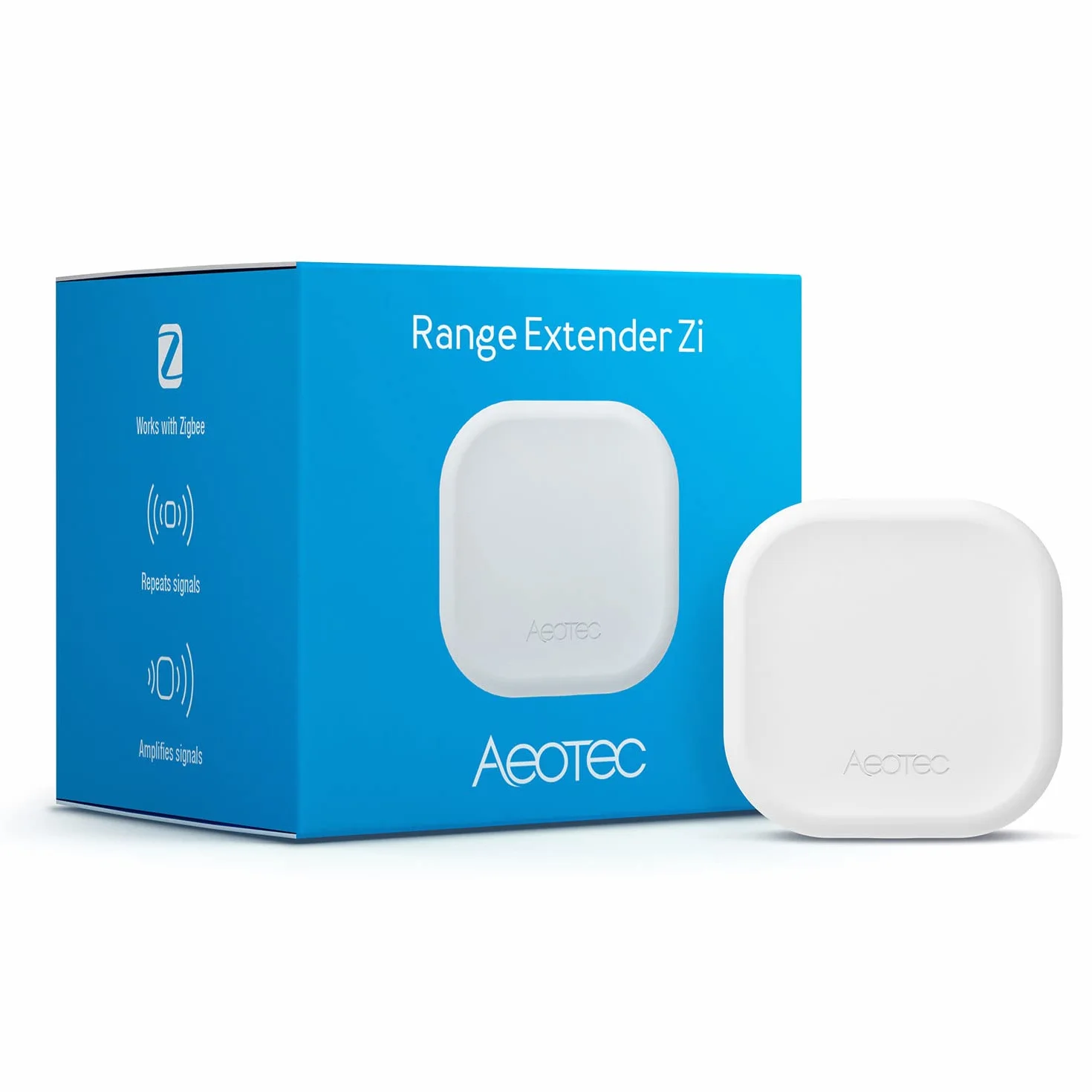 Aeotec Range Extender Zi | Ripetitore Zigbee | Aumento della portata | Zigbee | Compatibile con Homey, SmartThings, Home Assistant | AEOZZGA001