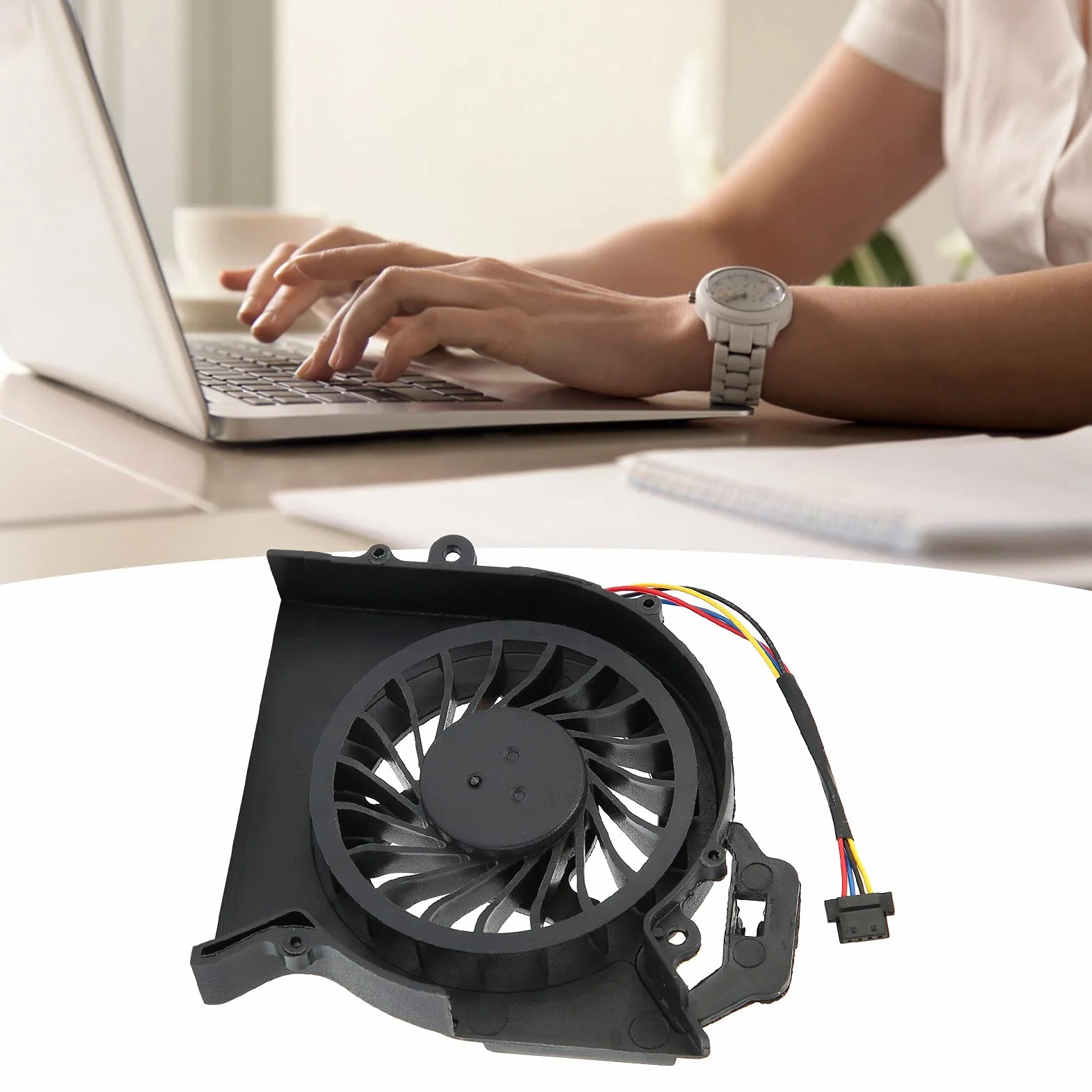 Akozon Ventola di raffreddamento CPU, dissipatore di calore per Pavilion Dv6 – 6000 Dv7 – 6000, potente e durevole, compatibile con muto a 4 pin per laptop con