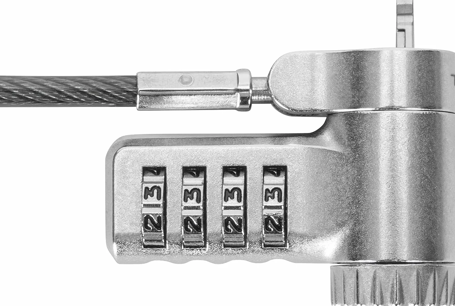 Techly 368093 Lucchetto con Sistema di Sicurezza Universale a Combinazione per Notebook Grigio