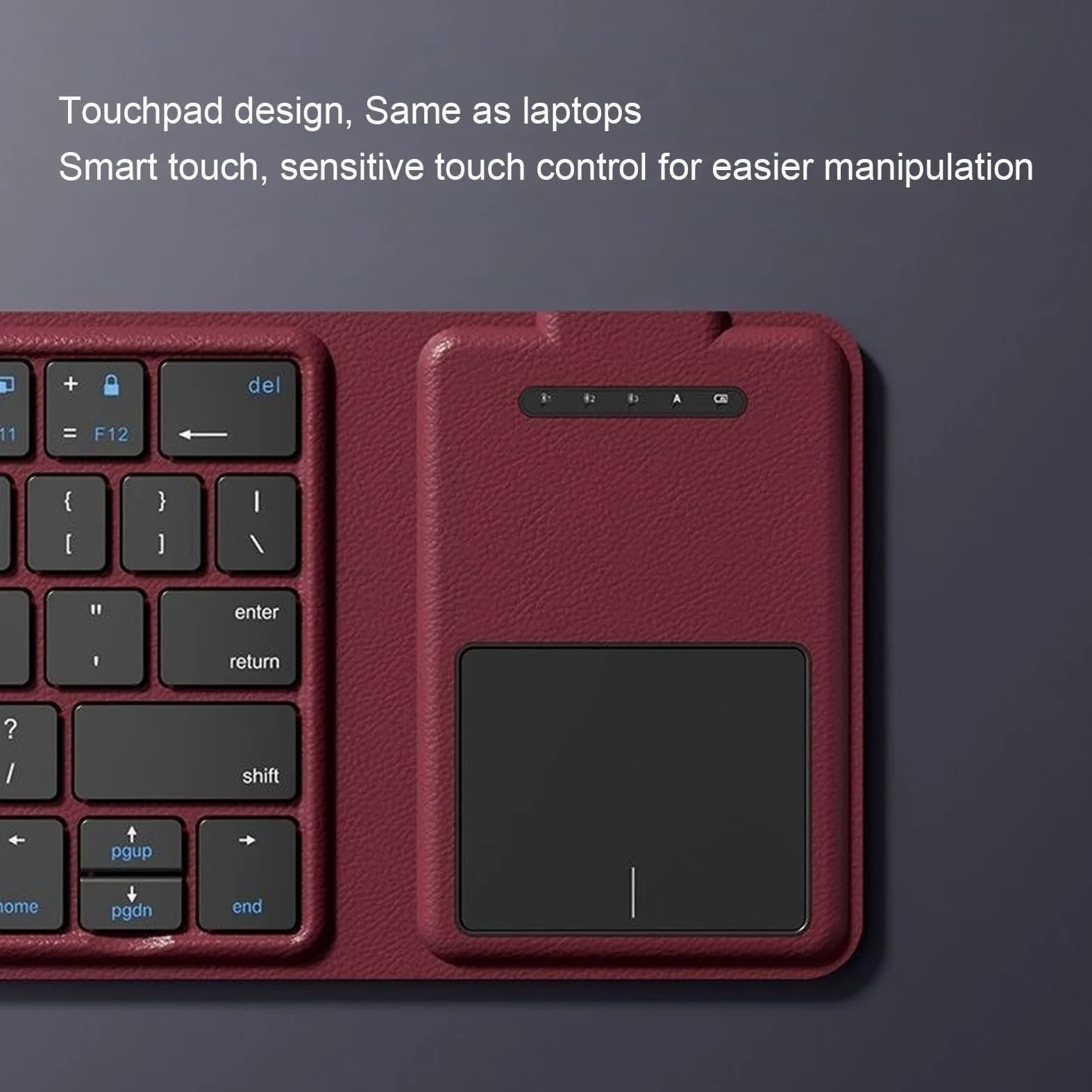 Asixxsix Tastiera Pieghevole con Touchpad, Tastiera da Viaggio Bluetooth Wireless Ultra Sottile e Pieghevole, Collega Fino a 3 Dispositivi, Ricaricabile, Tascabile, per Telefono