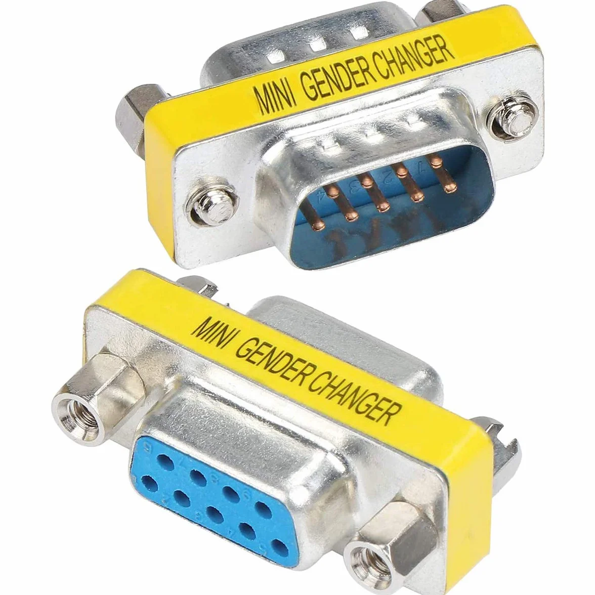 Greluma 10 Pezzi 9 Pin RS-232 DB9 Maschio a Maschio/Femmina a Femmina Cavo Seriale Cambio di genere Coupler Adattatore