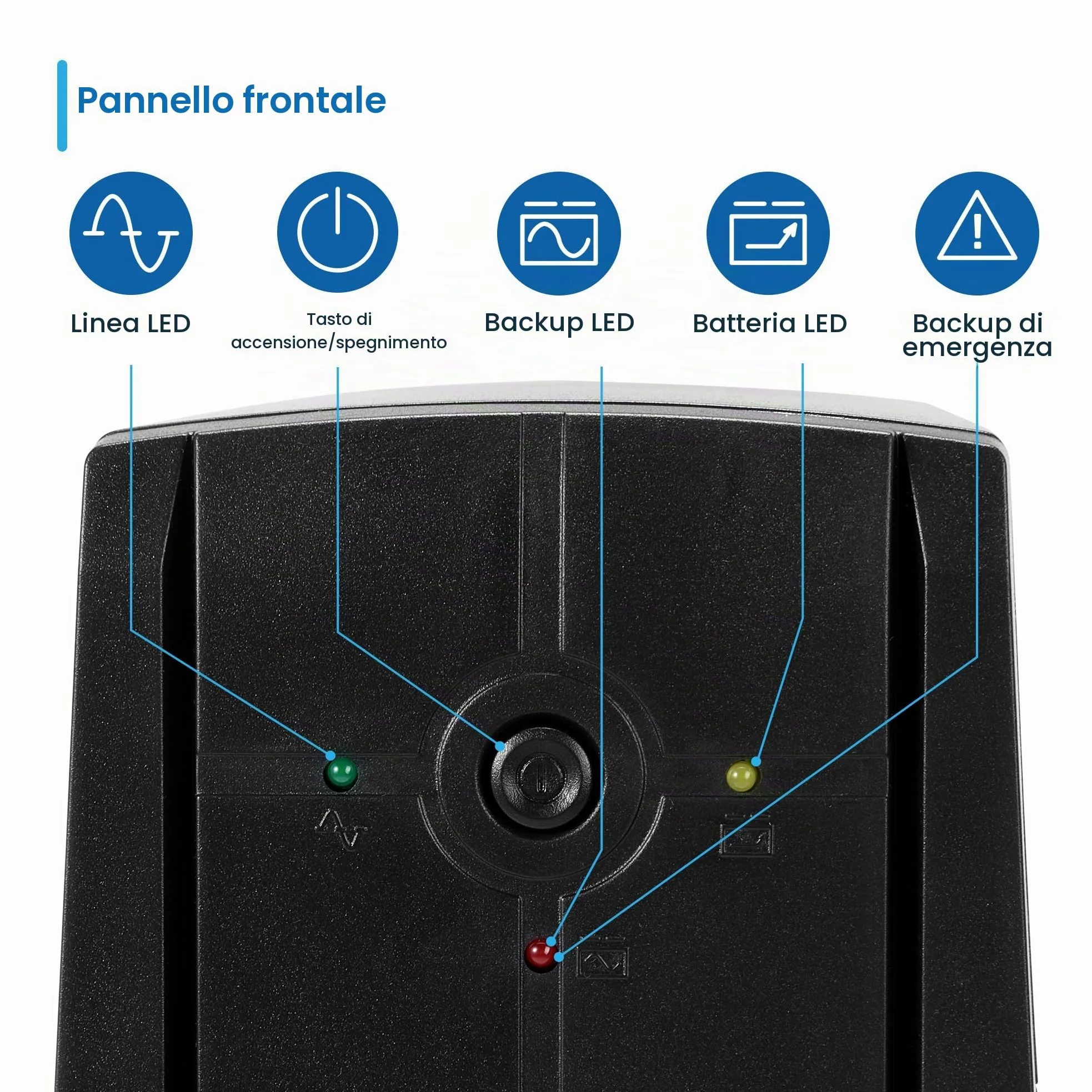 Ewent UPS Gruppo di continuità, Potenza 780VA (390W) 250V, Protezione da Sovratensioni,Sbalzi Corrente e Blackout, Autonomia 10 min, 2 prese Schuko EU, AVR Line Interactive per PC, Modem, Console
