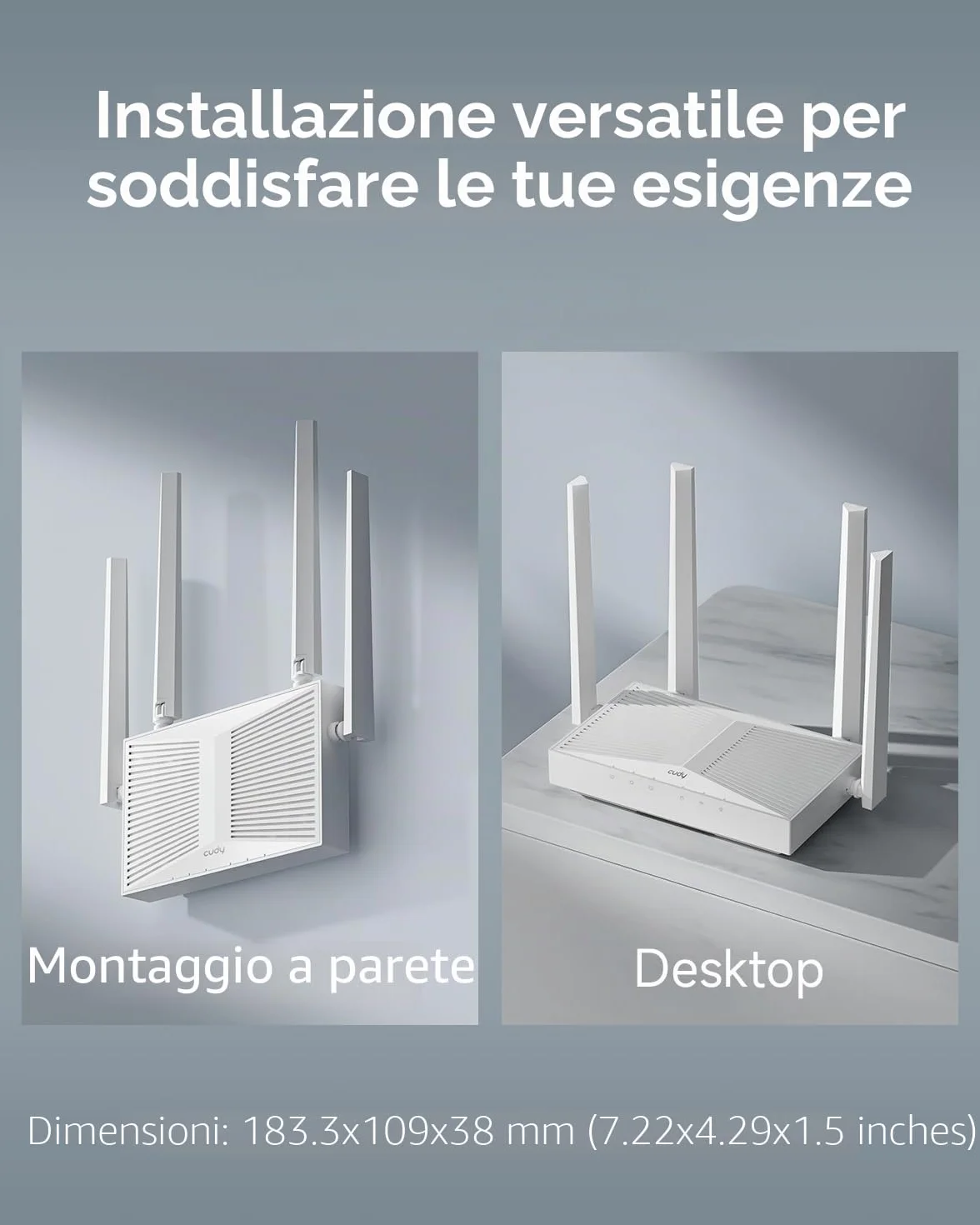 Cudy AC1200 Gigabit WiFi access point Soluzione aziendale con supporto a rete, roaming senza cuciture, MU-MIMO, PoE o alimentazione CC