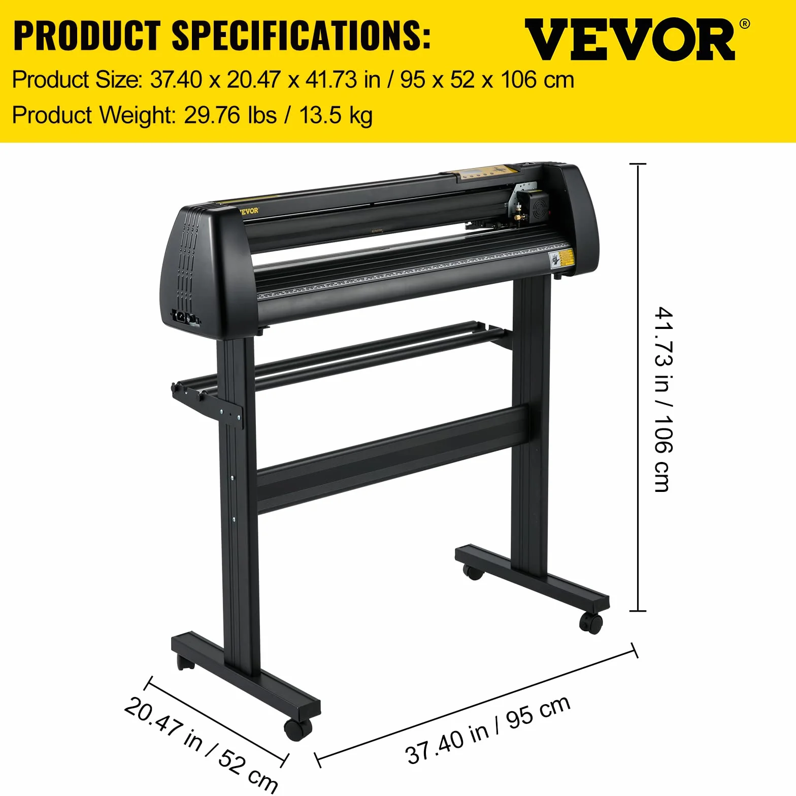 VEVOR Plotter da Taglio in Vinile Macchina con Plotter Signmaster Software Plotter Prefessionale Macchina con Supporto Taglierina per Vinile