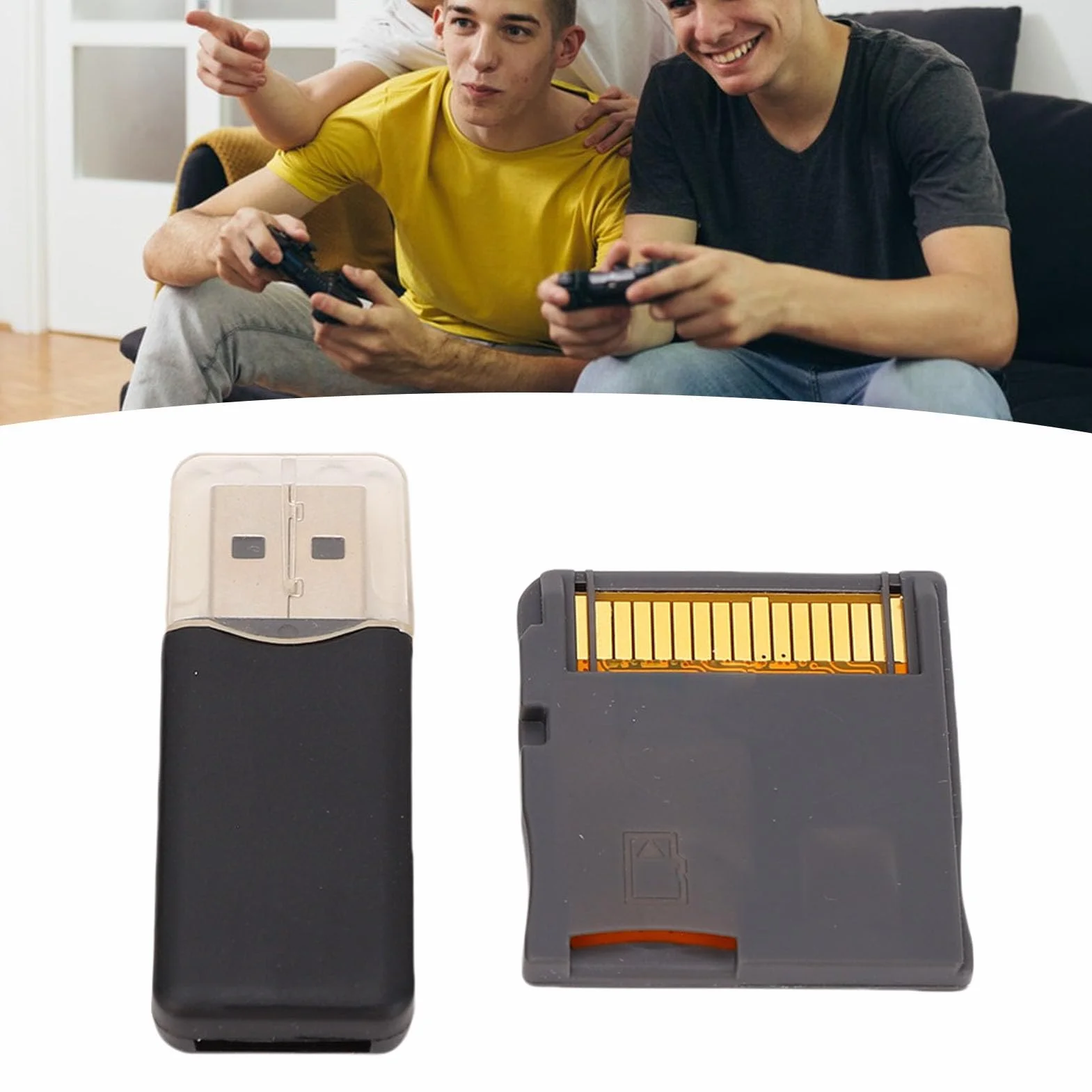 Scheda Flash per Videogiochi, Scheda di Memoria Flash Alimentata da Chip ASIC per Console 2DS 3DS, con Lettore di Schede, Supporta Piccole Schede di Memoria da 4G a 128G e più (Argento)