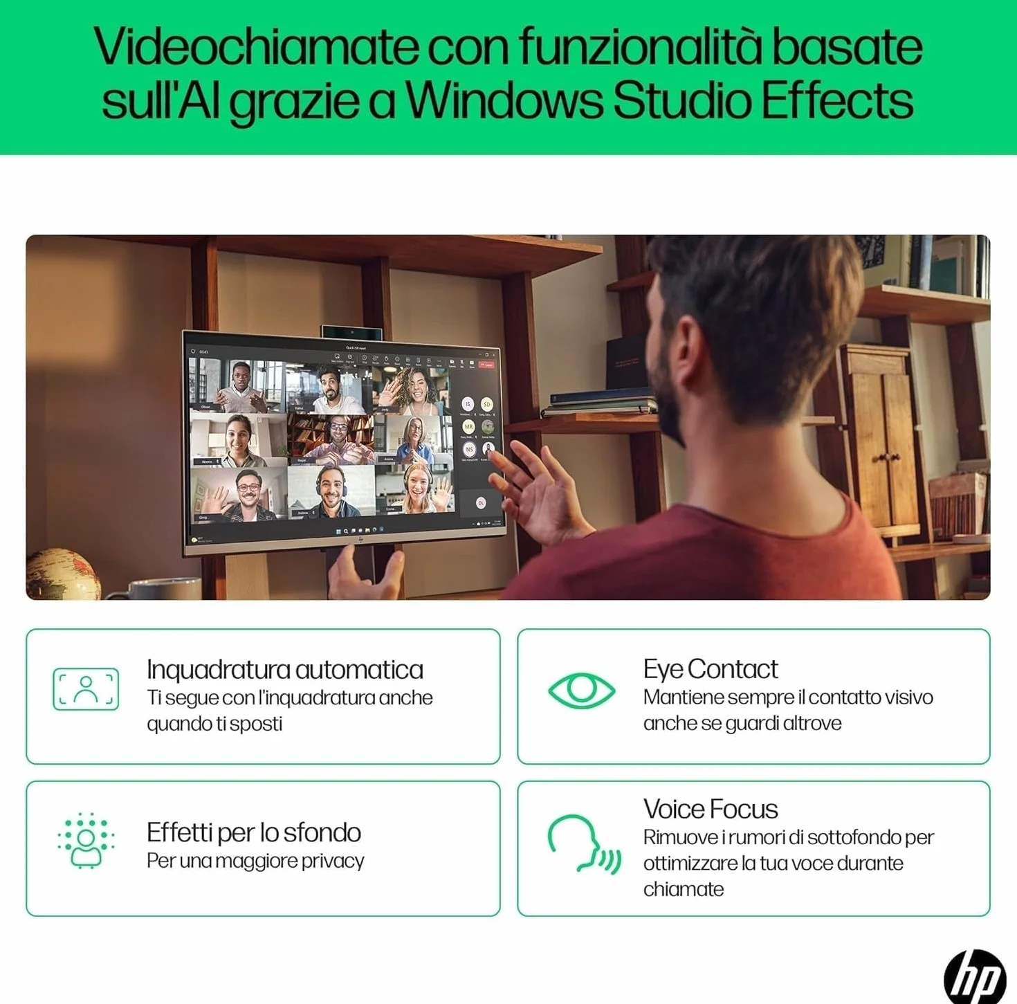 HP Omnistudio X 27-cs0000sl All-in-One Intel Core Ultra 5-125H Intel Evo 16GB RAM 1TB SSD 27" IPS FHD Antiriflesso Windows 11 Grigio