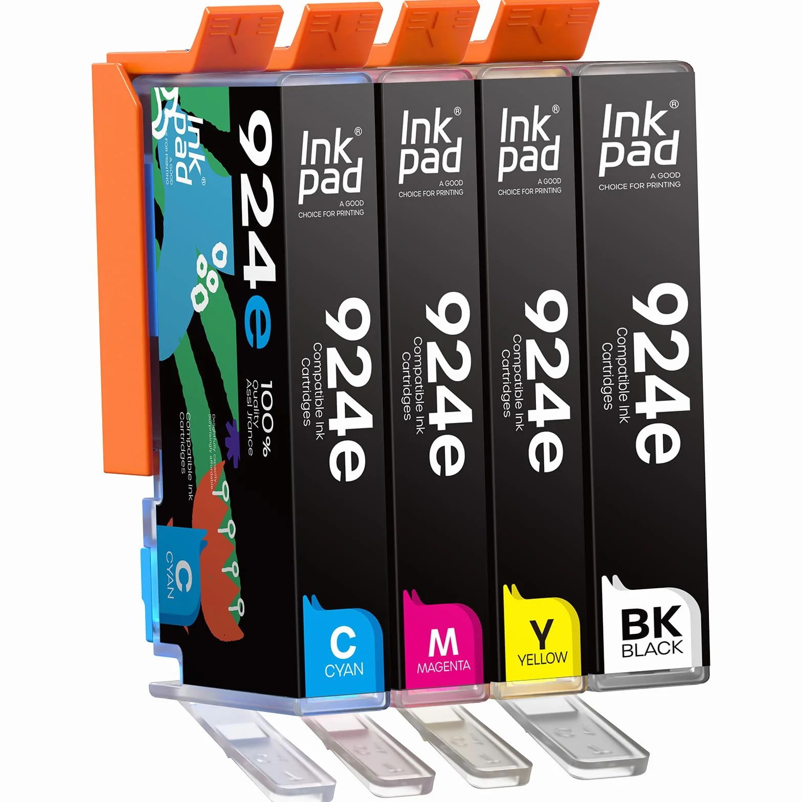 4 Pack Cartucce 924XL con Chip compatibili per HP 924 EvoMore 924E 924XL per HP OfficeJet Pro 8120 8122 8123 8125 8128 8130 8132 8133 8134 8135 (con chip)