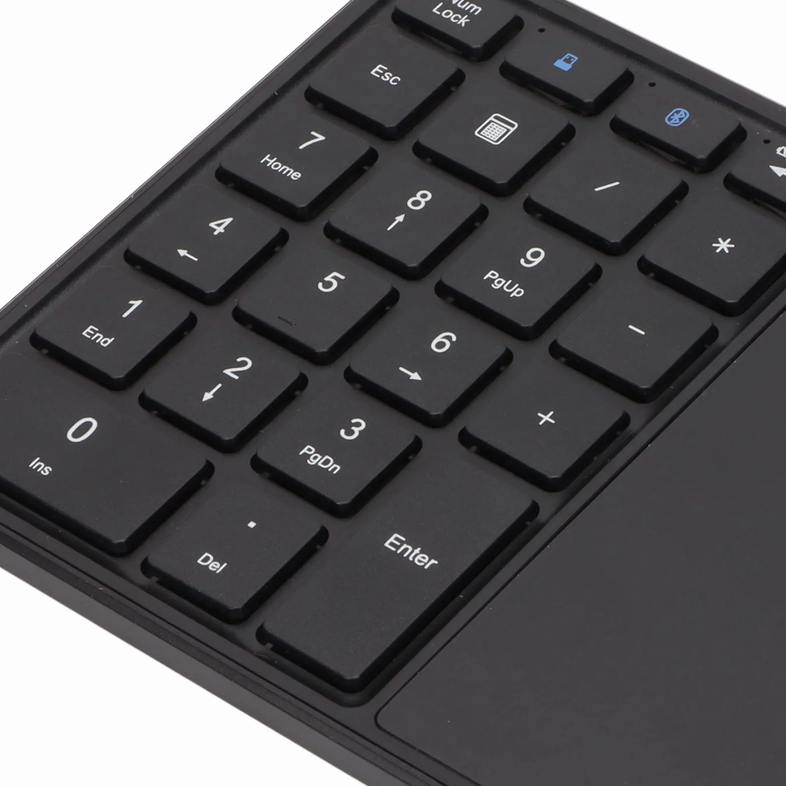 Alomejor Tastierino Numerico Wireless 2 in 1 Tastierino Numerico con Touchpad per un Accesso Rapido Negli Spazi di Lavoro Leggero (BLACK)