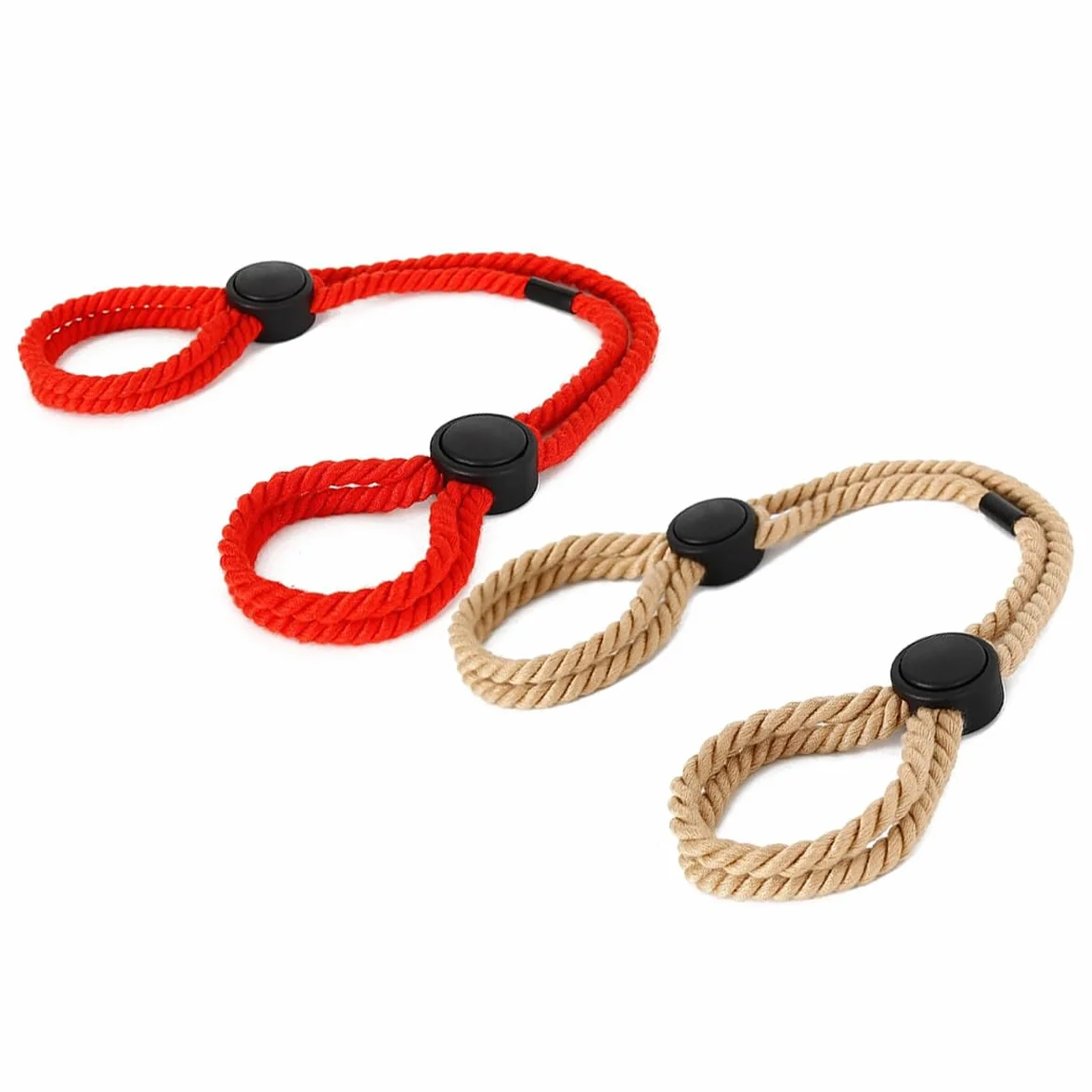 Corda per Bondage 2 Pezzi, Giochi Intimi per Mani Caviglie Petto Corpo Intero (Rosso/Giallo)