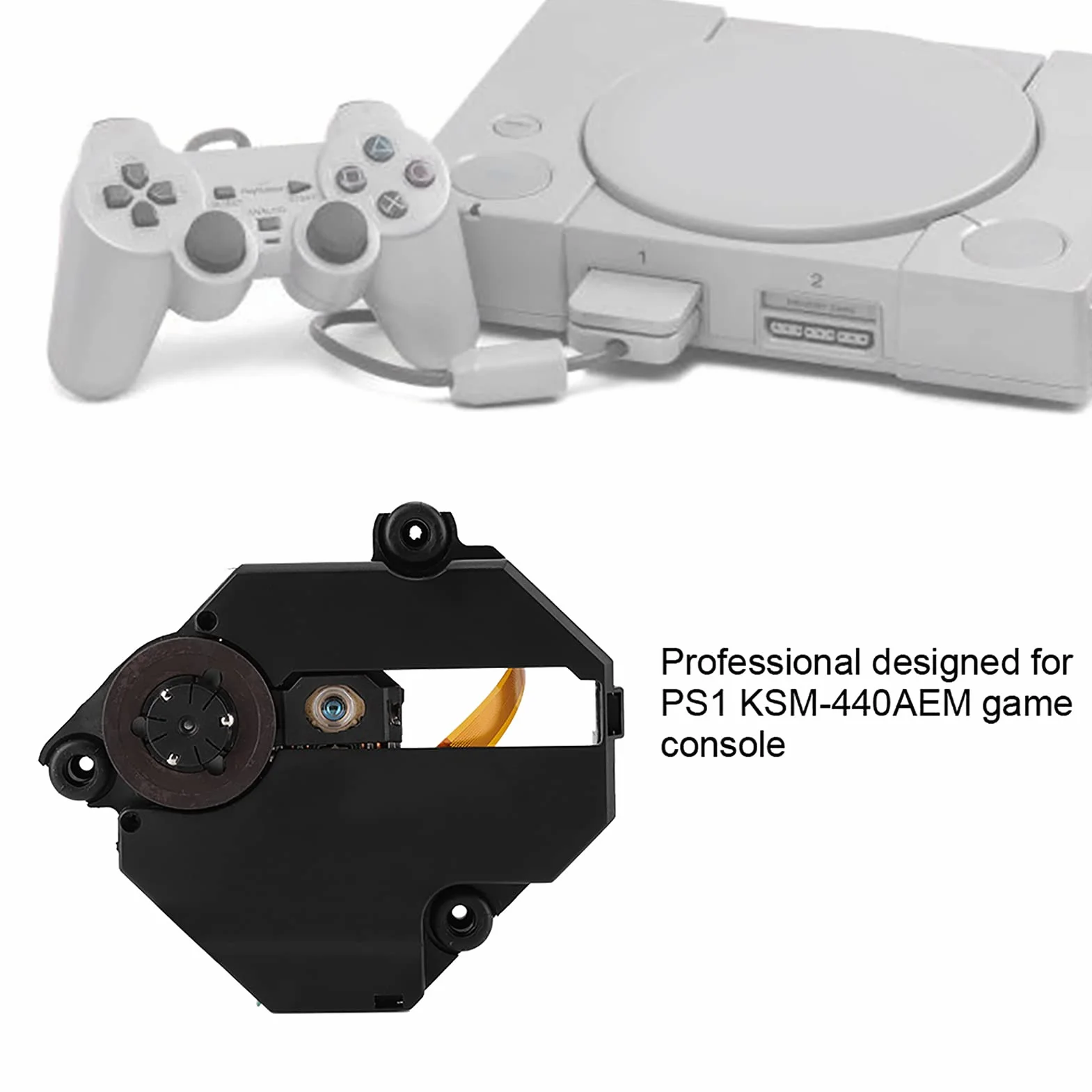 Lente per PS1 KSM-440AEM, Lente Ottica di Ricambio per Console di Gioco PS1 KSM-440AEM Lente Ottica per PS1 KSM‑440AEM