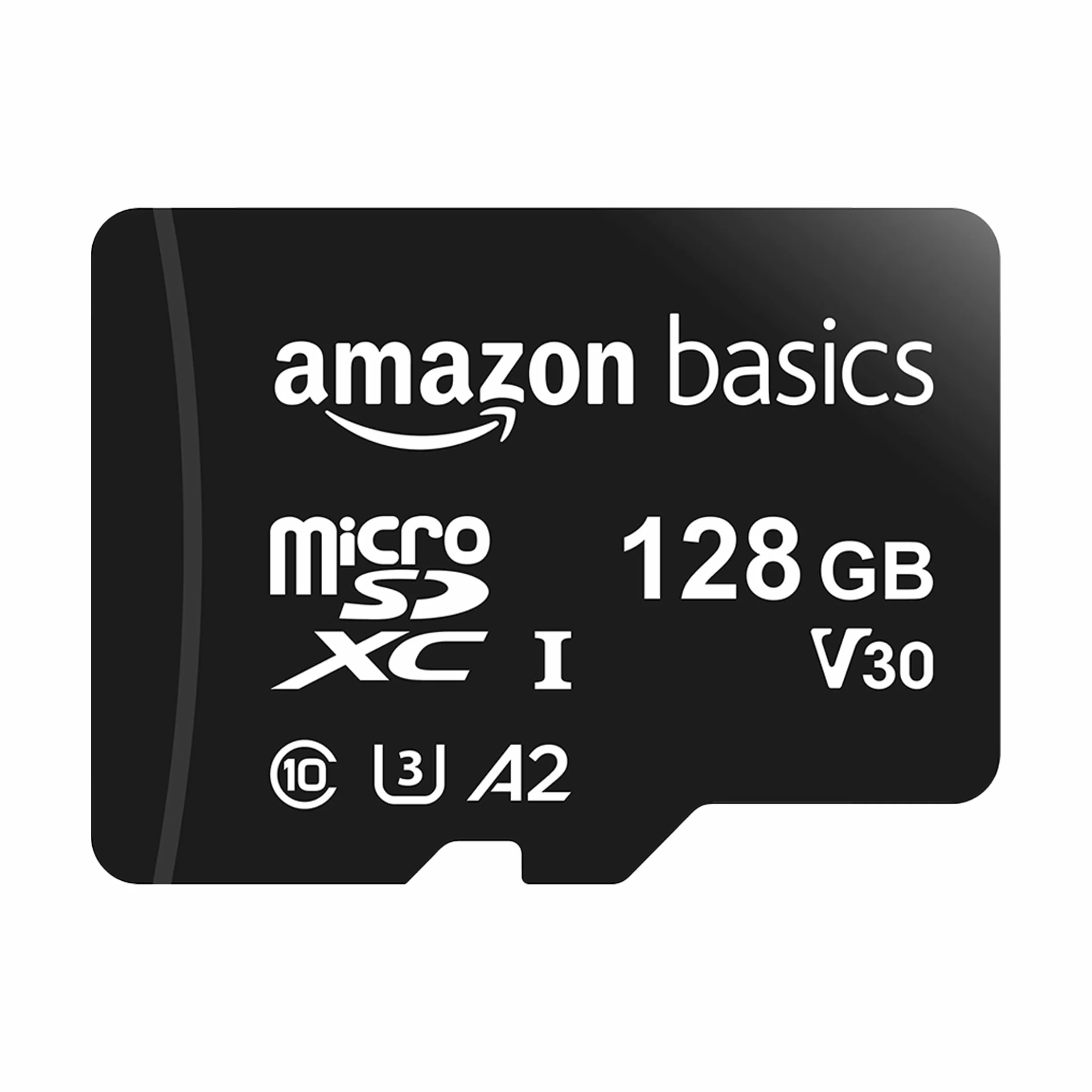 Amazon Basics Scheda di Memoria microSDXC 128GB A2 U3 100MB/s con Adattatore SD Nero