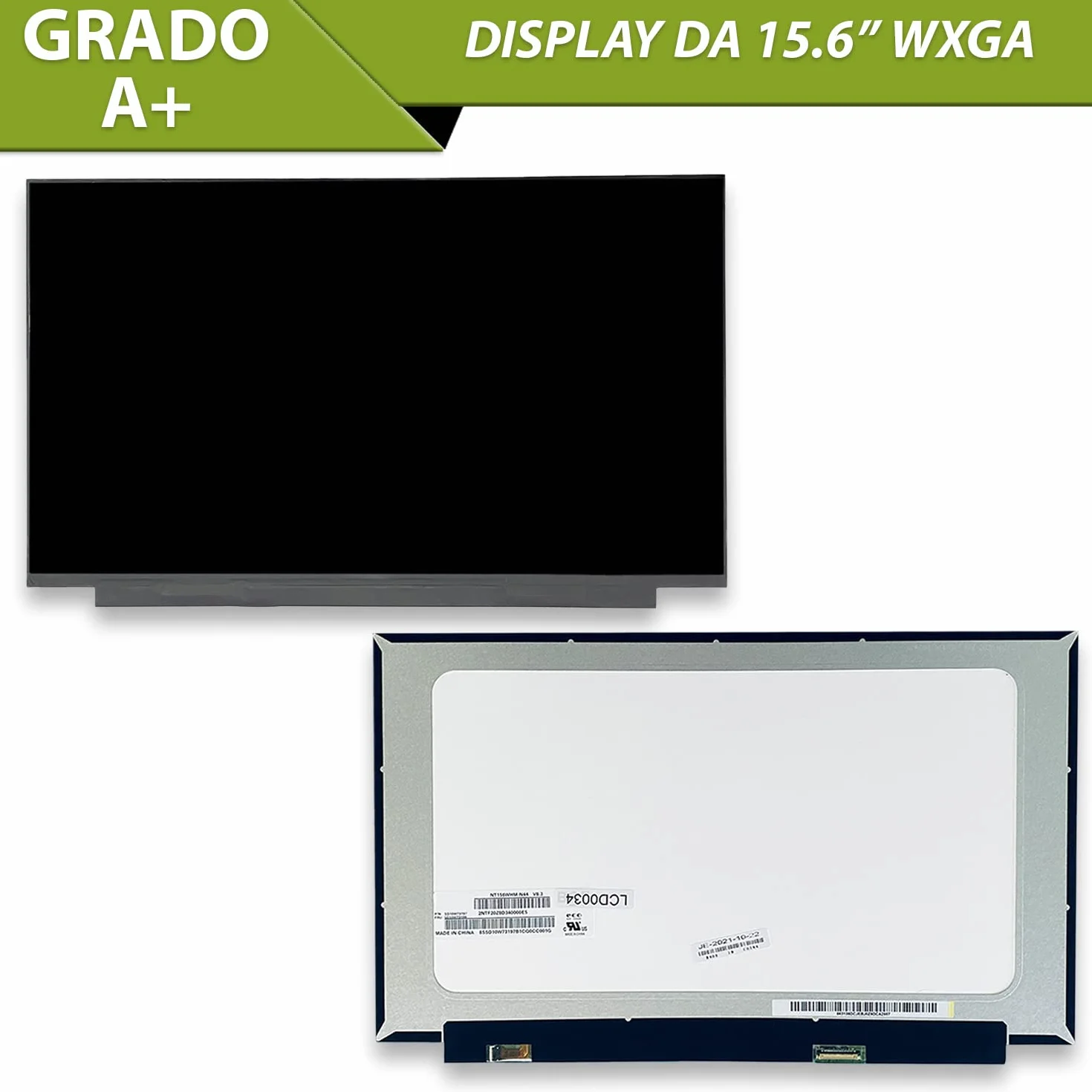 new net Pannello LCD Schermo Display Compatibile con Lenovo IdeaPad L3 15IML05 81WB 15IML05 81Y3 15ITL6 82HL [ 15.6 - WXGA 1366 * 768-30 Pin ]