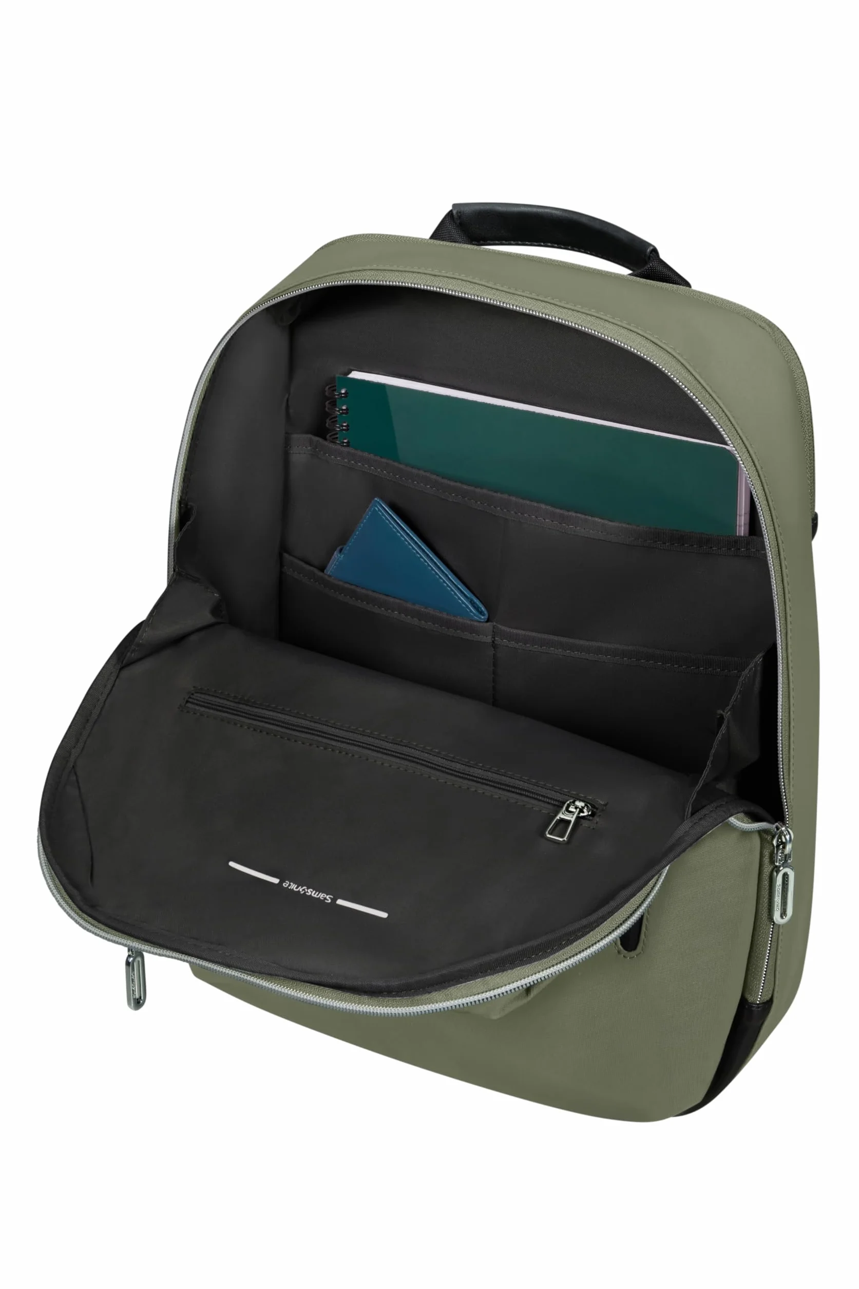 Samsonite Laptop Backpack 15,6", Zaino per laptop, Green (Olive Green)