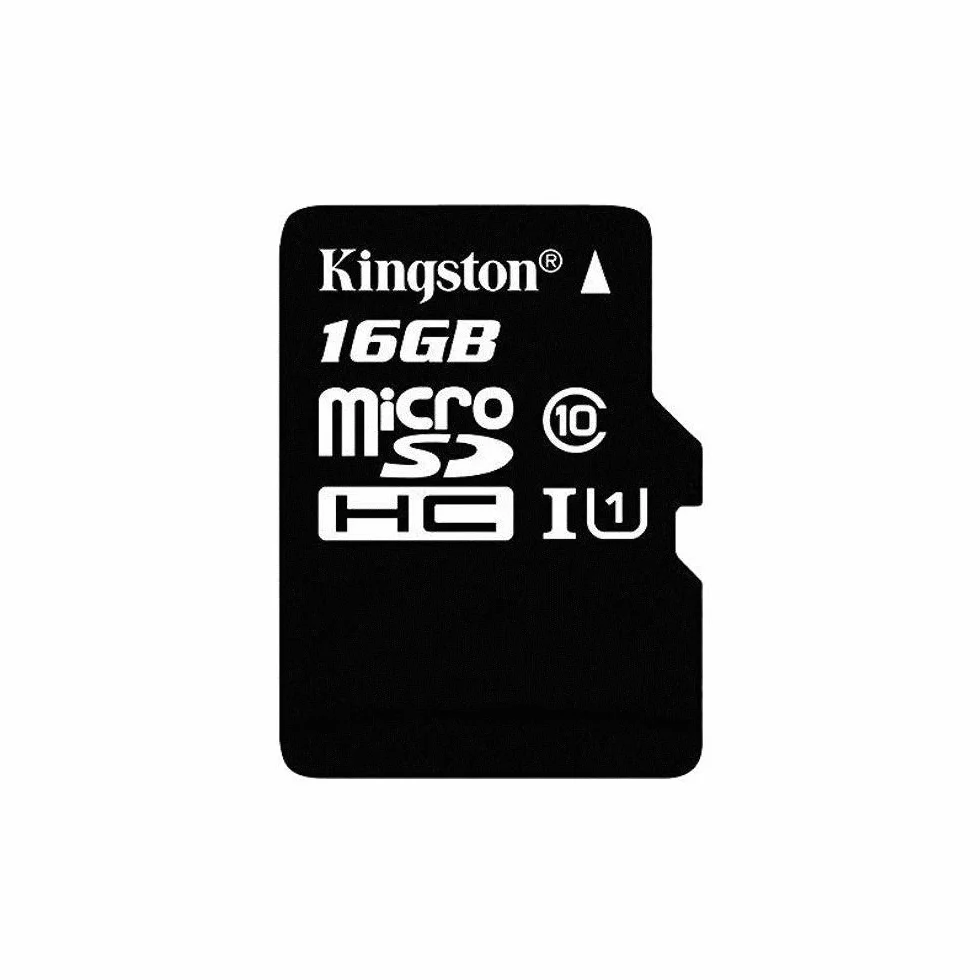 Kingston SDC10G2/16GB Scheda MicroSD da 16 GB, Classe 10, UHS-I, 45 MB/s, con Adattatore SD, Nero