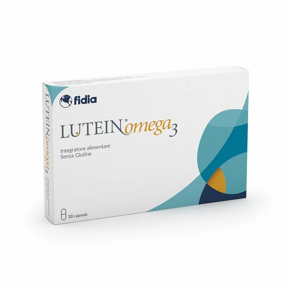 Fidia Farmaceutici LUTEIN OMEGA 3 30 Capsule Integratore Alimentare con Vitamine Minerali Luteina Zeaxantina