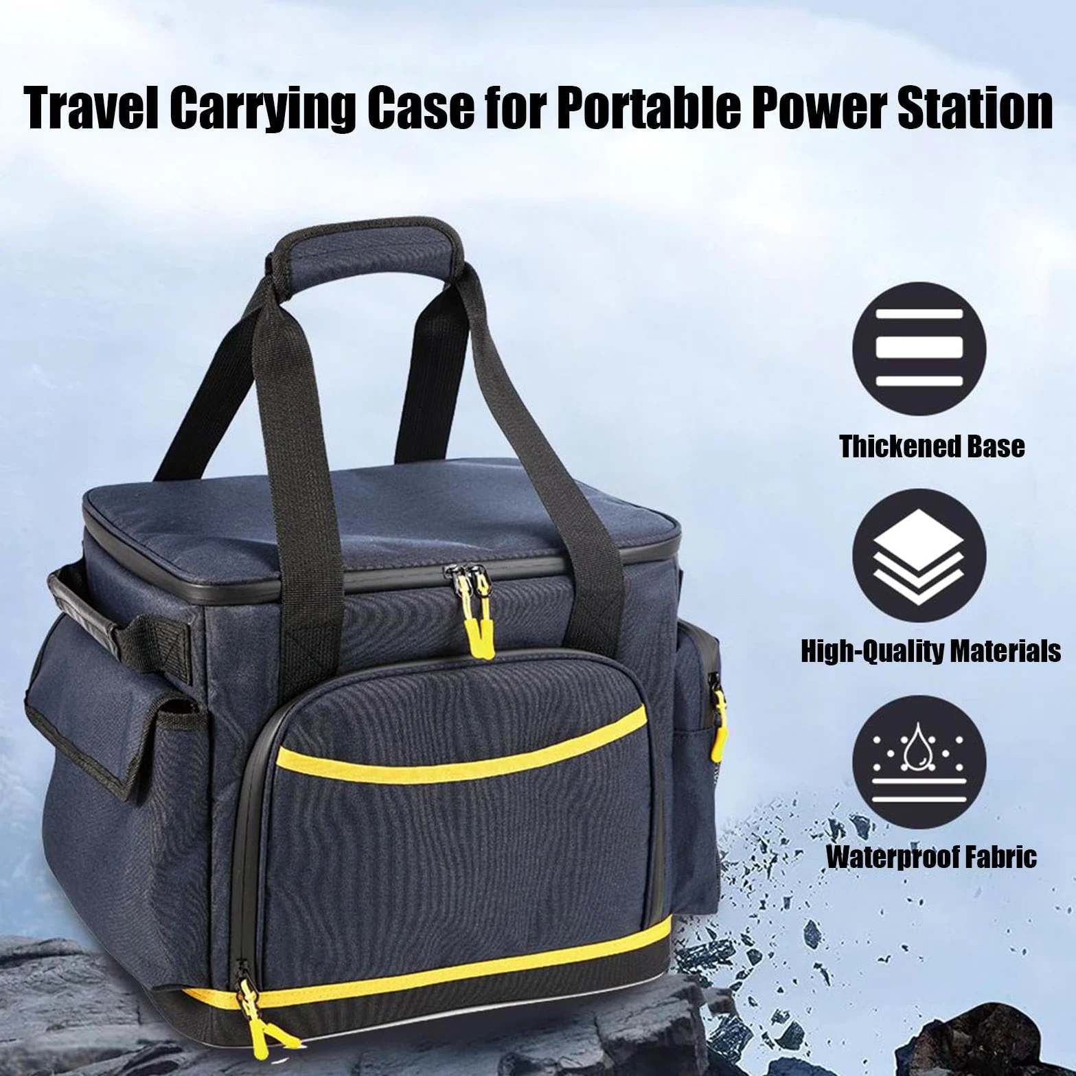 Borsa Porta Cavi Di Ricarica Custodia Multitasca Anti-E Antiurto | Borsa Da Viaggio Per Power Station Custodia da Viaggio in Oxford con Più Tasche Power Station