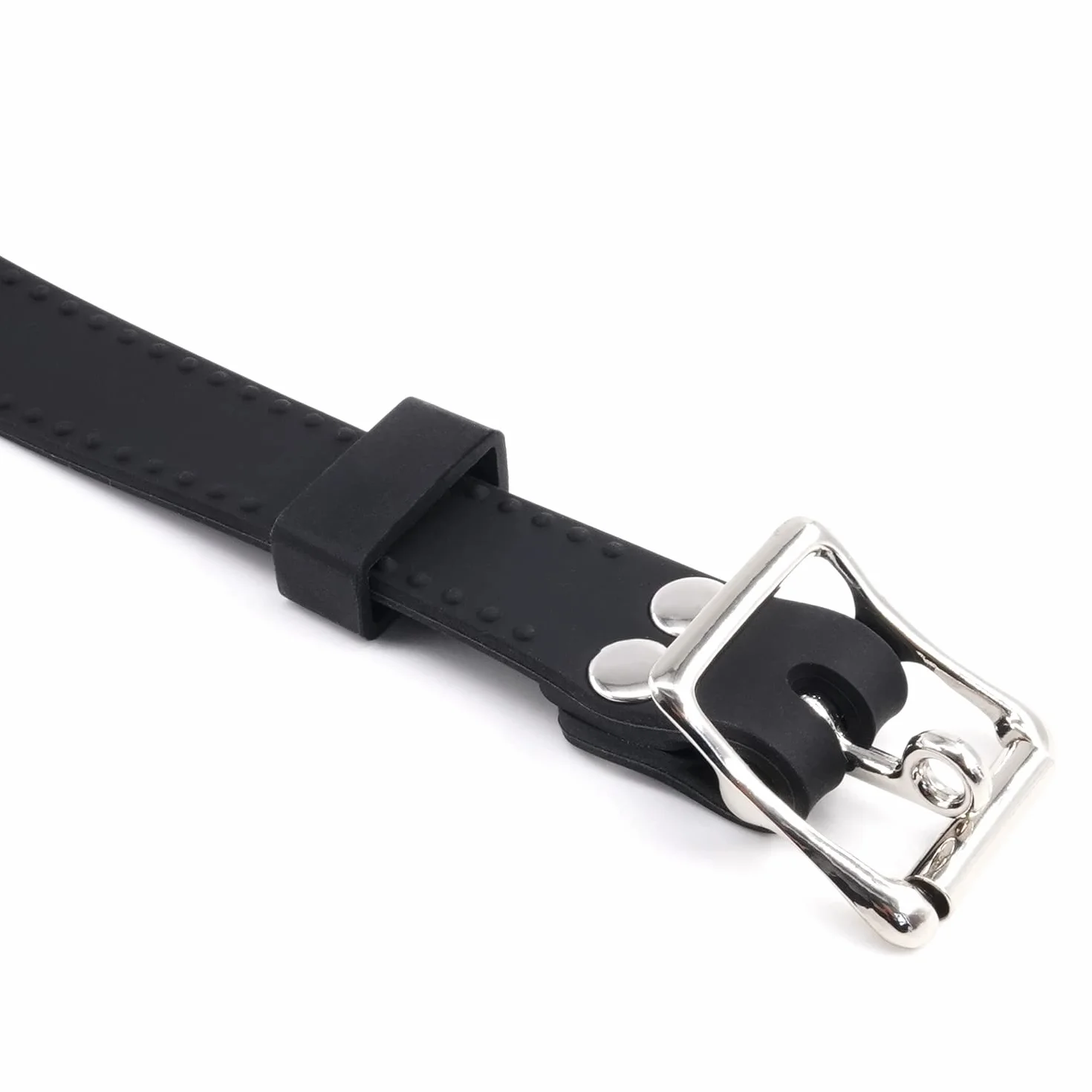 Bocca Aperta Museruola del Sesso in Silicone con Anelli, Bavaglio Bondage per Giochi SM (Nero)