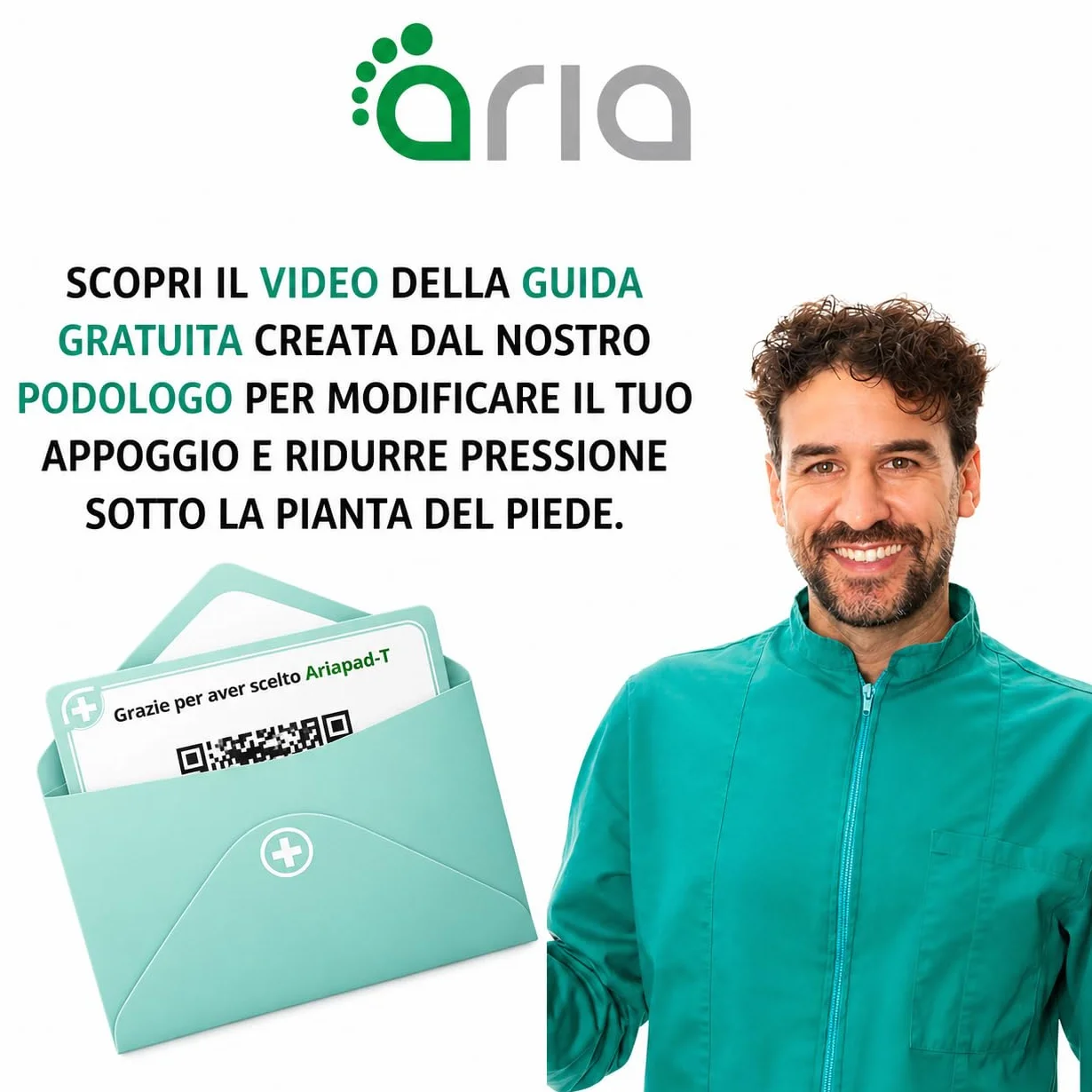 Tutore Podologico per Metatarsalgia AriaPad-T Cuscinetto Metatarsale Scarico Pressorio 2 Pezzi Small (35-40)