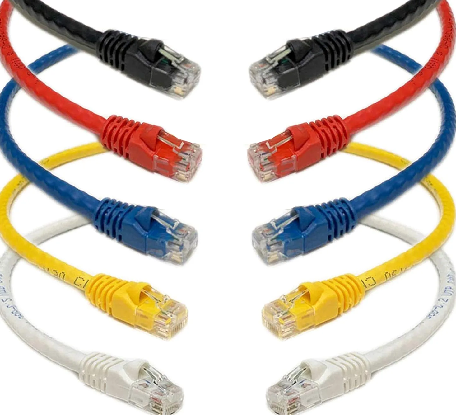 iMBAPrice - Cavo patch corto Cat6 RJ45 Ethernet antigroviglio (confezione da 5) nero