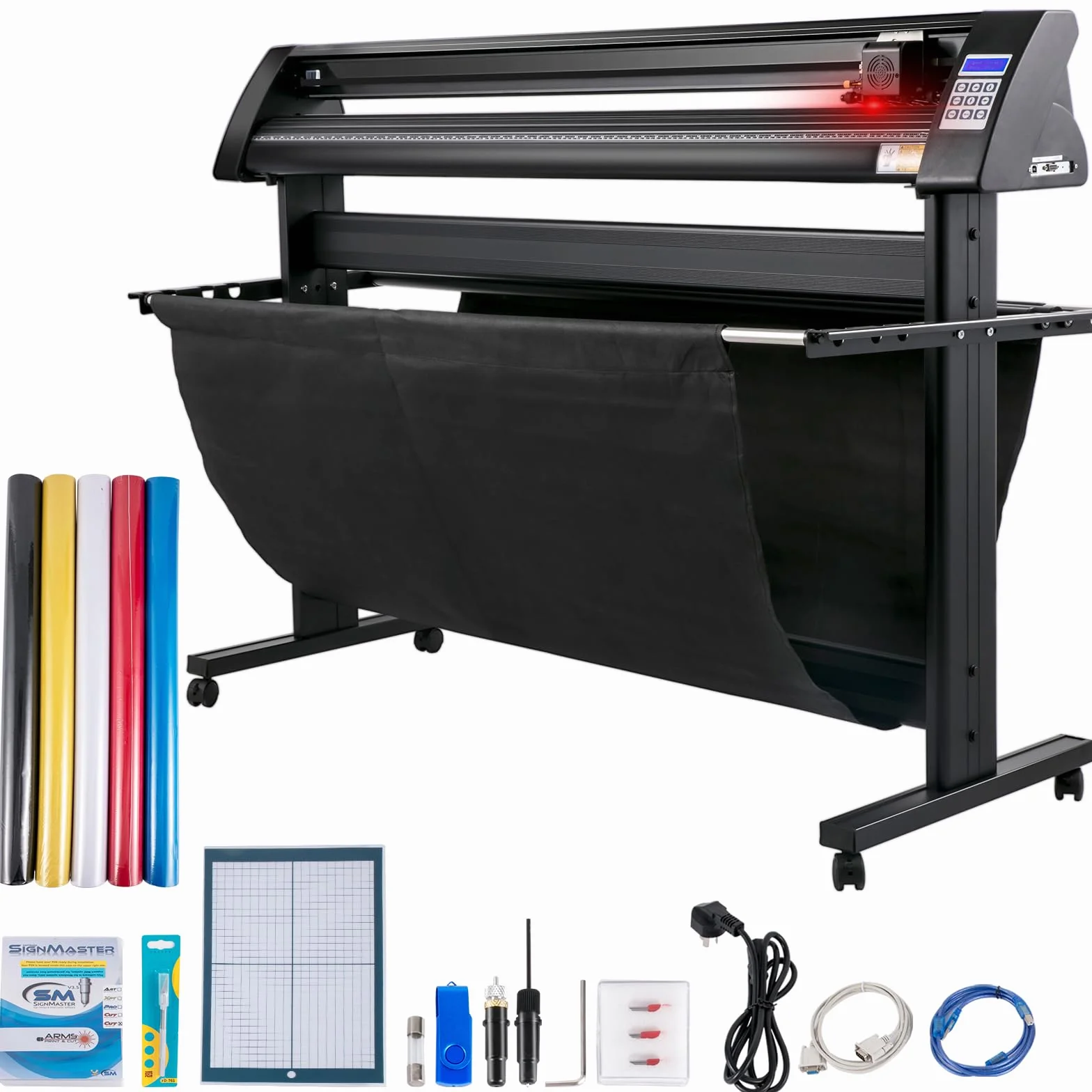 VEVOR Plotter da Taglio in Vinile 1350 mm Luce di Guida LED Signmaster Label Maker Plotter di Taglio in Vinile per Campo pubblicitario Decorazione Varie Artigianato Fabbricazione di Etichette