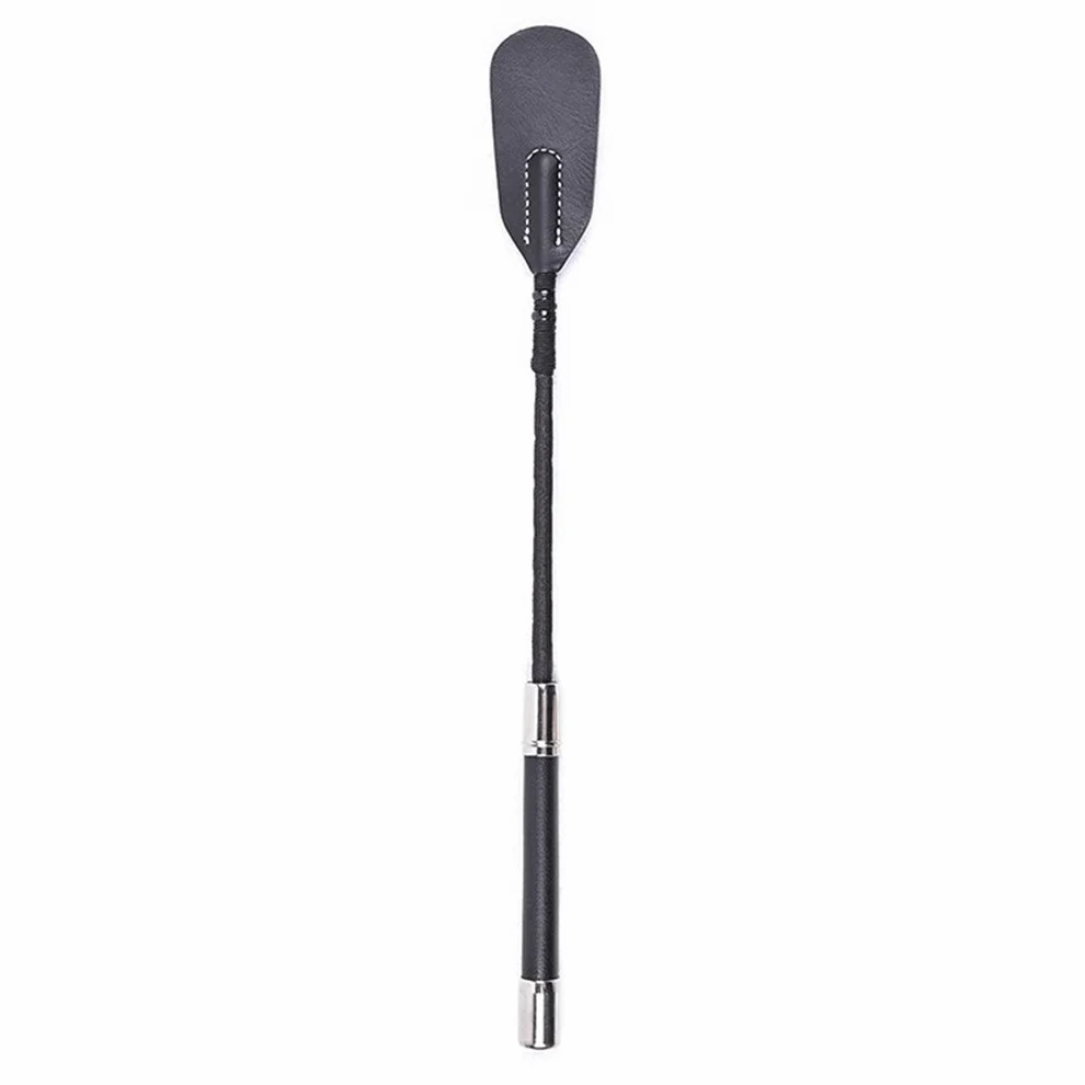 Frusta doppia in pelle nera 35 cm 45 cm sex toy bondage SM