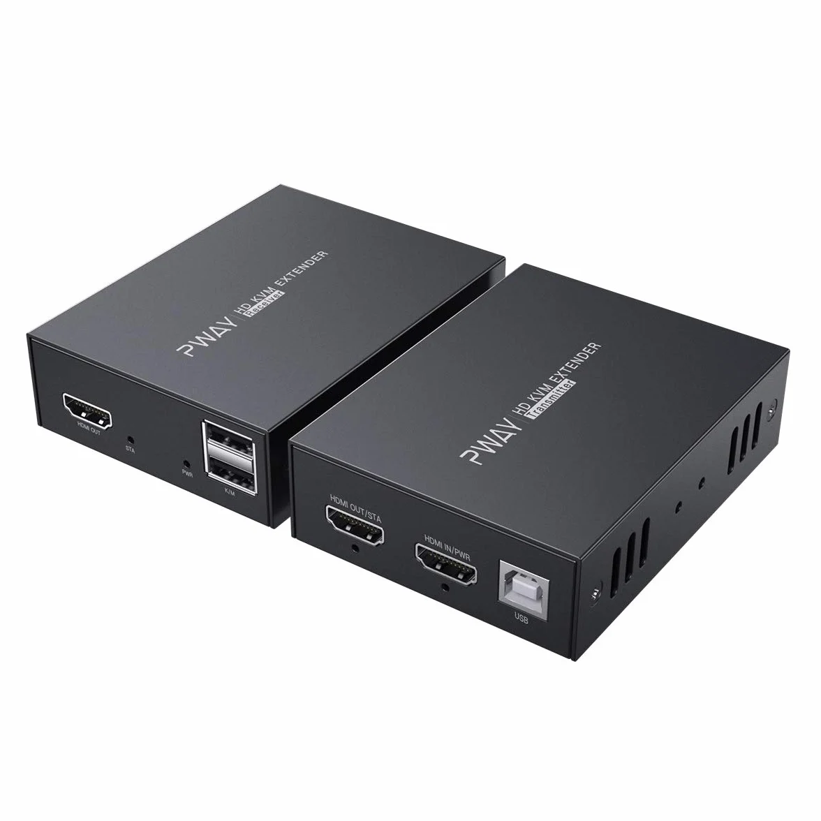 PW-HT225HK HDMI KVM USB Extender 165ft /50m Trasmissione su Single Cat5e / 6/7 Full HD 1080P Supporto Loop out Funzione EDID 3D