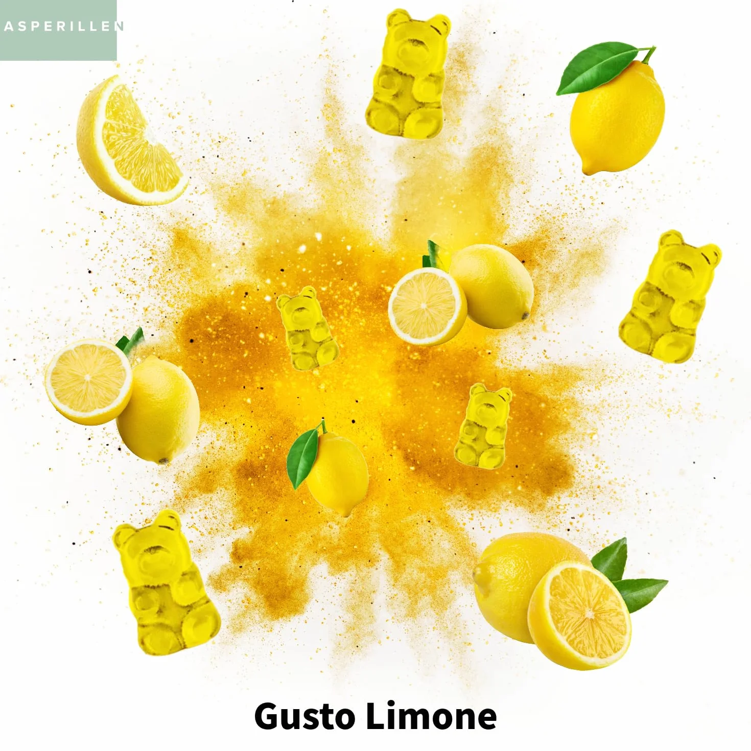 Omega 3 Gummies Olio di Pesce con Vitamina E - Alto Dosaggio EPA 400mg DHA 200mg - 60 Unità Gusto Limone