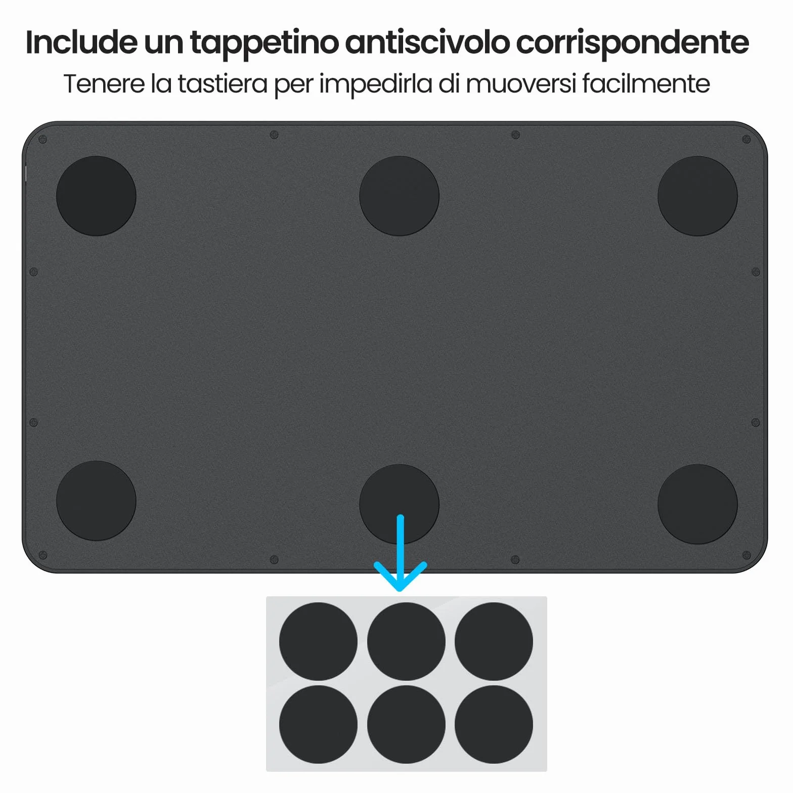 Cimetech Tastiera e mouse wireless Bluetooth, tastiera ergonomica ultrasottile con batteria ricaricabile integrata per iOS, Mac, iPad, Windows e sistemi operativi Android 3.0, Italiano QWERTY, nero