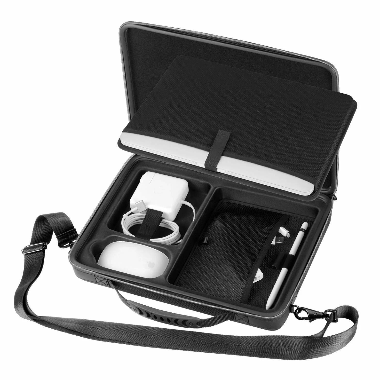 Smatree 13,3 Pollici Custodia Rigida per Computer Portatile per 14" MacBook Pro 2021/13,3" MacBook Pro/MacBook Air /12,3 Pollici Surface Pro X/8/7/6/5 Custodia protettiva - Nero