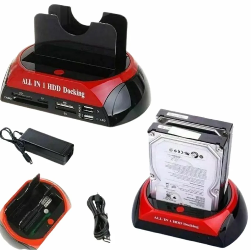 DOCKING STATION HARD DISK 3,5 2,5 SATA IDE 2 HDD BOX USB SD TF MS